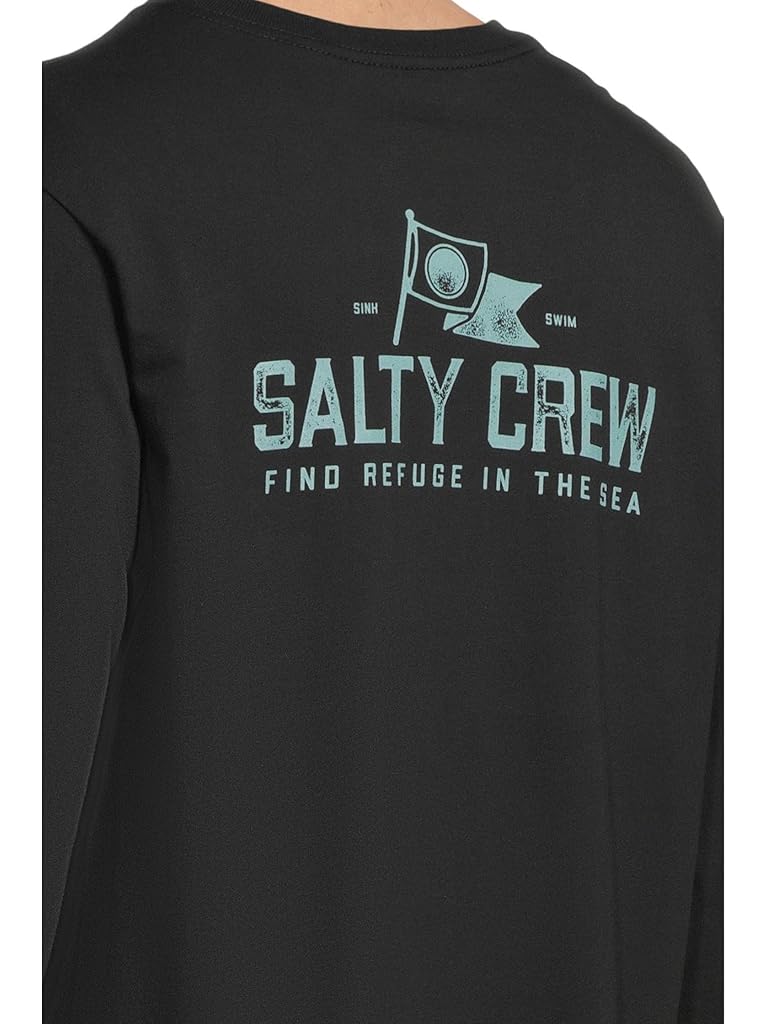 Black Salty Crew Flag Day Long Sleeve Tee