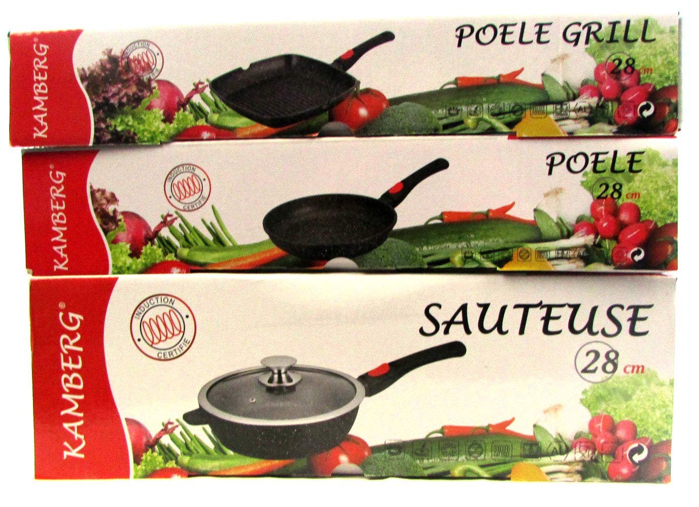 KAMBERG® - Sartén de 28 cm, sin PFOA