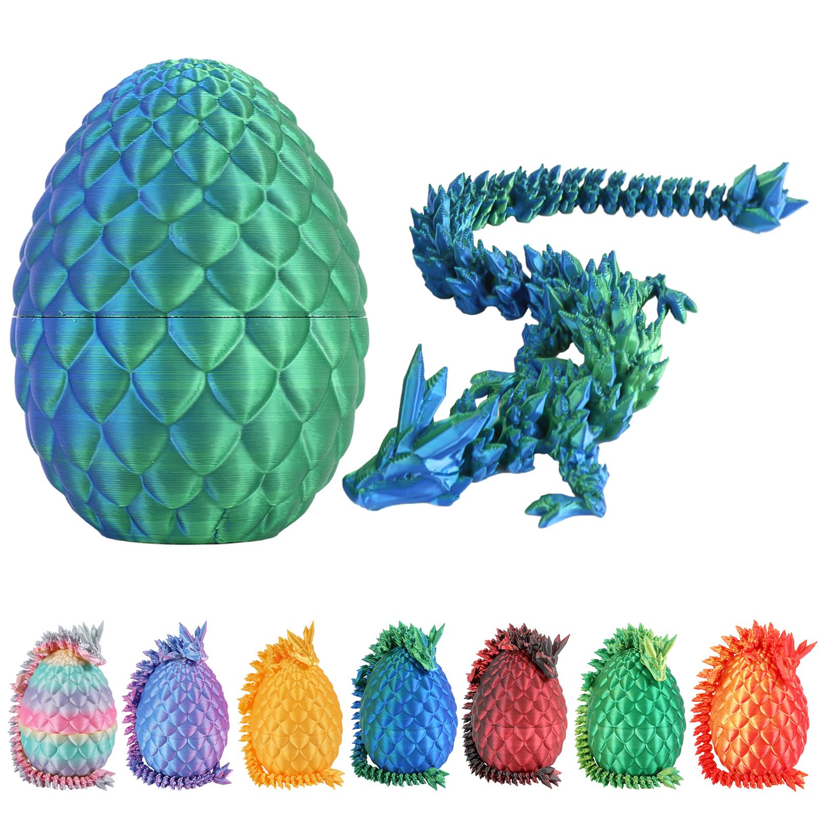 Dacnod 3D Printed Dragon Eggs for Boys Kids Toys Easter Basket Stuffers Mysterious Surprise Animals Party Decor Favors