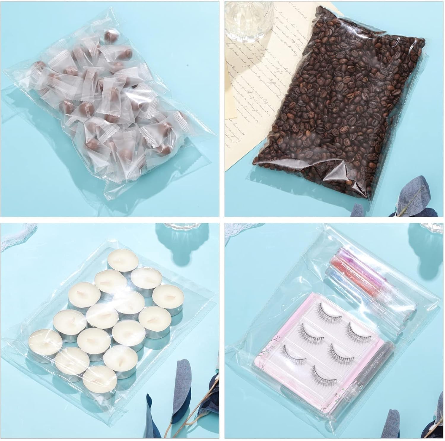 11 x 14 Inches Large Resealable Cellophane Bags 600 pcs, Self Sealing Clear Bags for Packaging Products Self-adhesive Cello Bag for Clothes, T-shirts, Pants and Gifts, 600 ct in Bulk