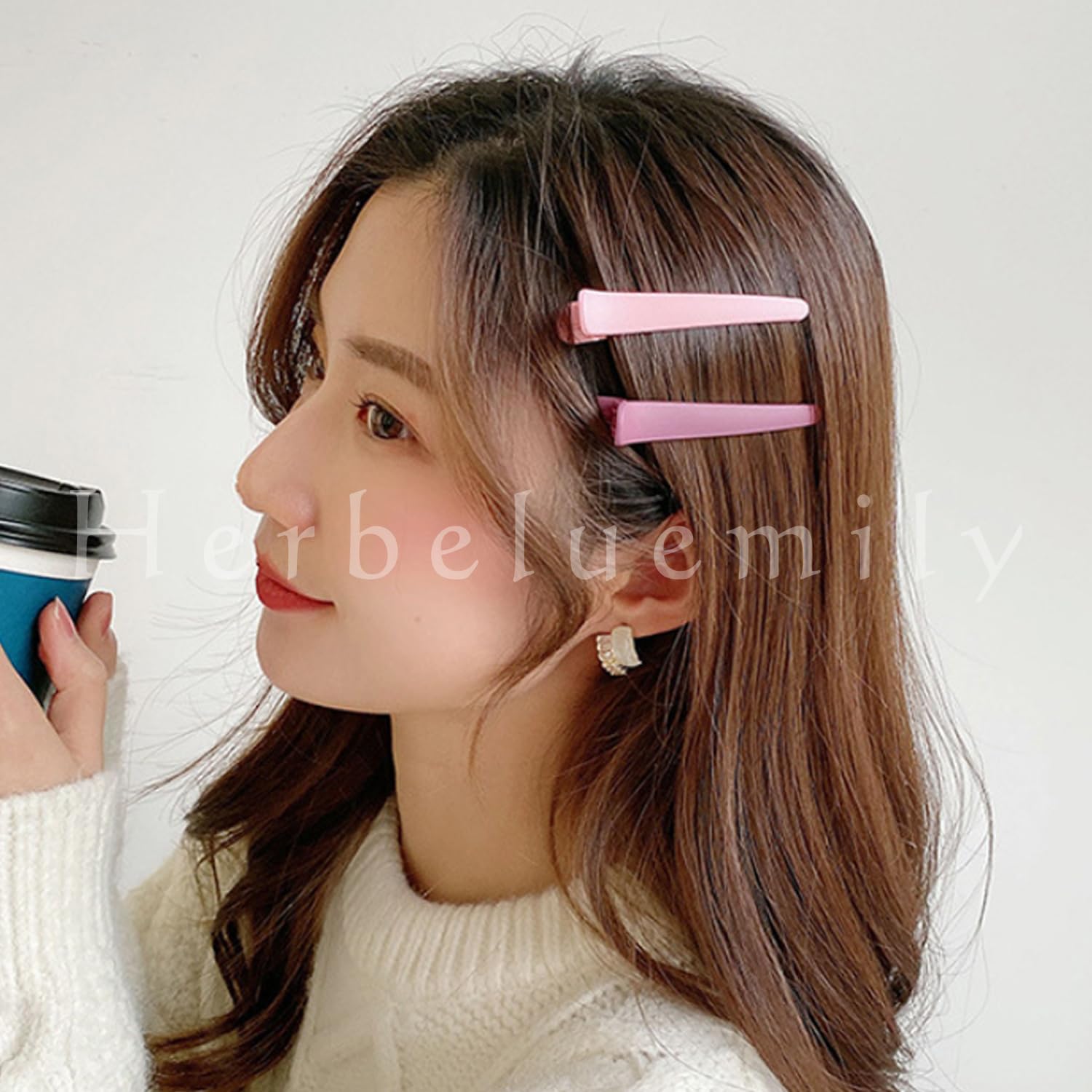 Amazon.co.jp: [Herbeluemily] カラフル ヘアクリップ 前髪 10本セット