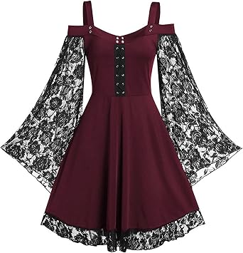 OIOLOYJM Witch Costume Women Sexy Plus Size Renaissance Vampire Gothic Halloween Costumes Woman 2025 Clothes Dresses