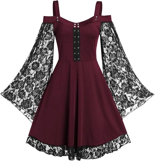 OIOLOYJM Witch Costume Women Sexy Plus Size Renaissance Vampire Gothic Halloween Costumes Woman 2025 Clothes Dresses