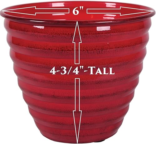 Miniatura 2 de Robert Allen MPT01608 Avondale - Maceta clásica (6 pulgadas), diseño de otoño