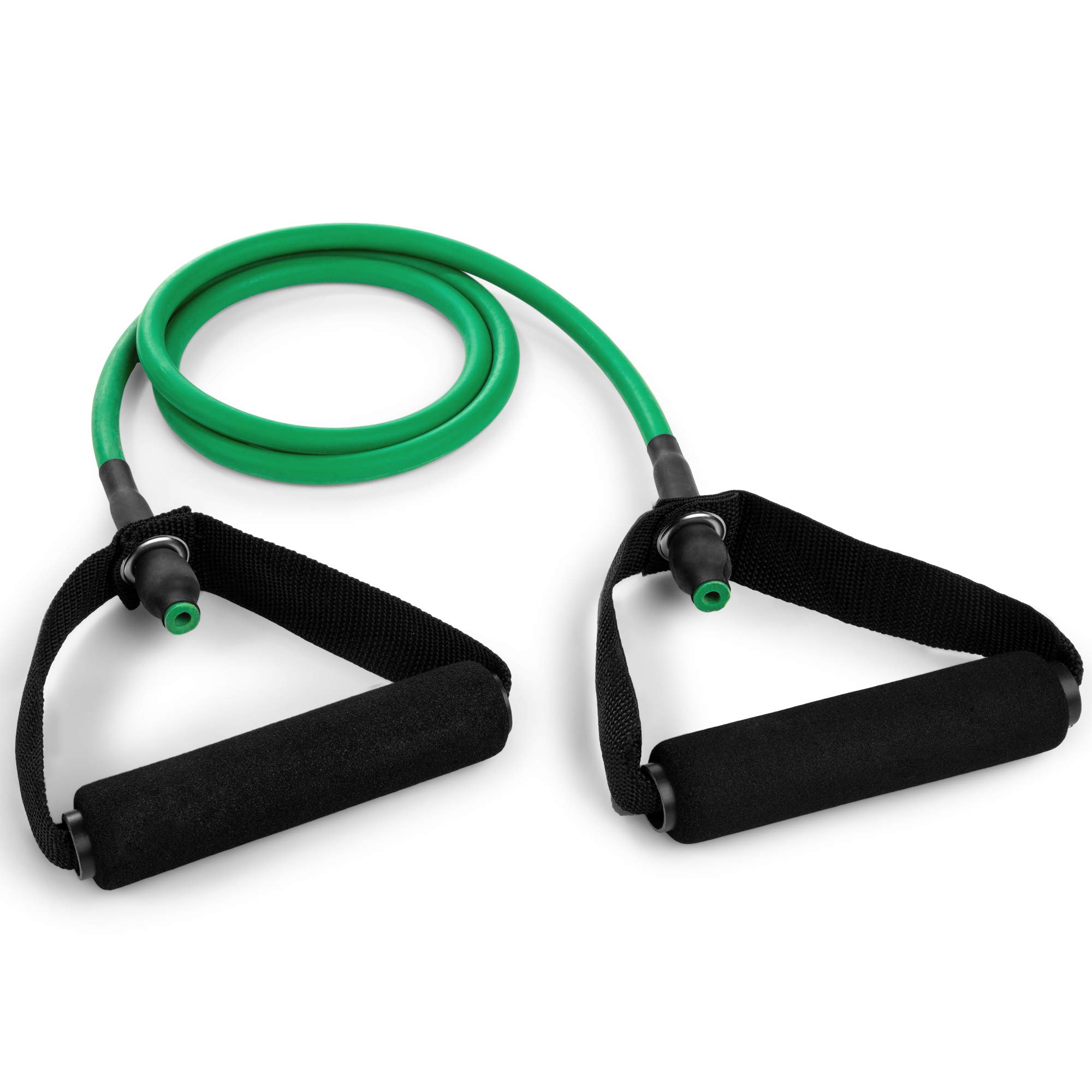 Champion Sports XF Resistance Tube Bands for Men and Women, Light Resistance, Green - Durable Fitness Band for Strength Training, Stretching, Rehabilitation - Premium Home Workout Equipment