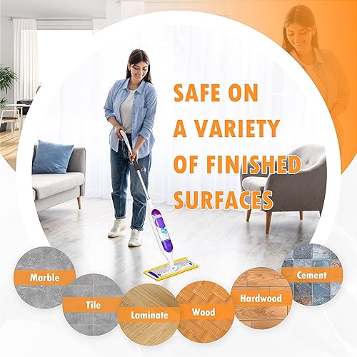 Miniatura 7 de Paquete de 6 almohadillas de repuesto reutilizables para mopa Swiffer PowerMop multisuperficie y mopa Swiffer Powermop, almohadillas de repuesto