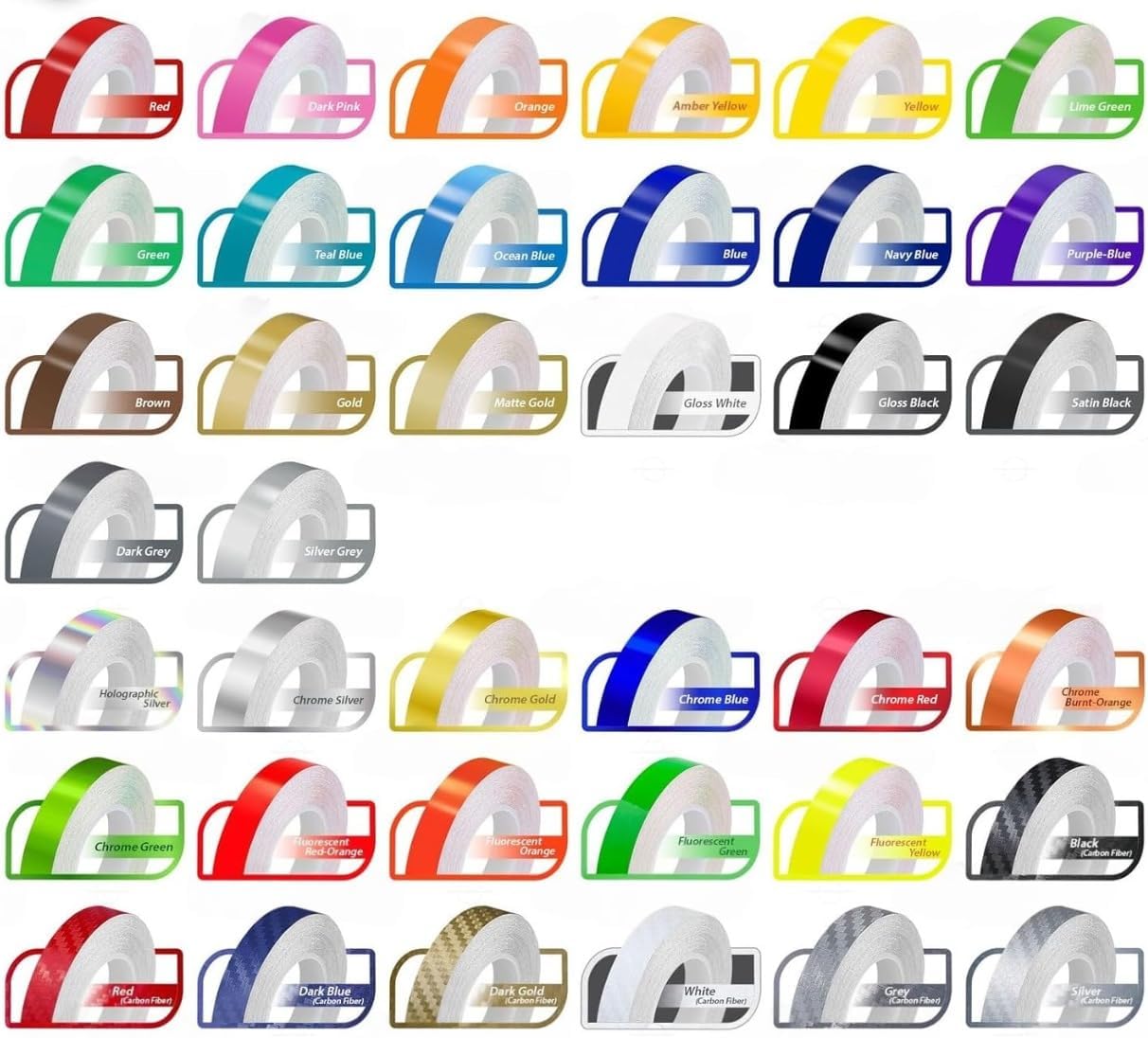 Wide Roll Vinyl Pinstriping Pin Stripe DIY Self Adhesive Line Car Tape Decal Stickers/Gold / 1.5 inch (38 mm)