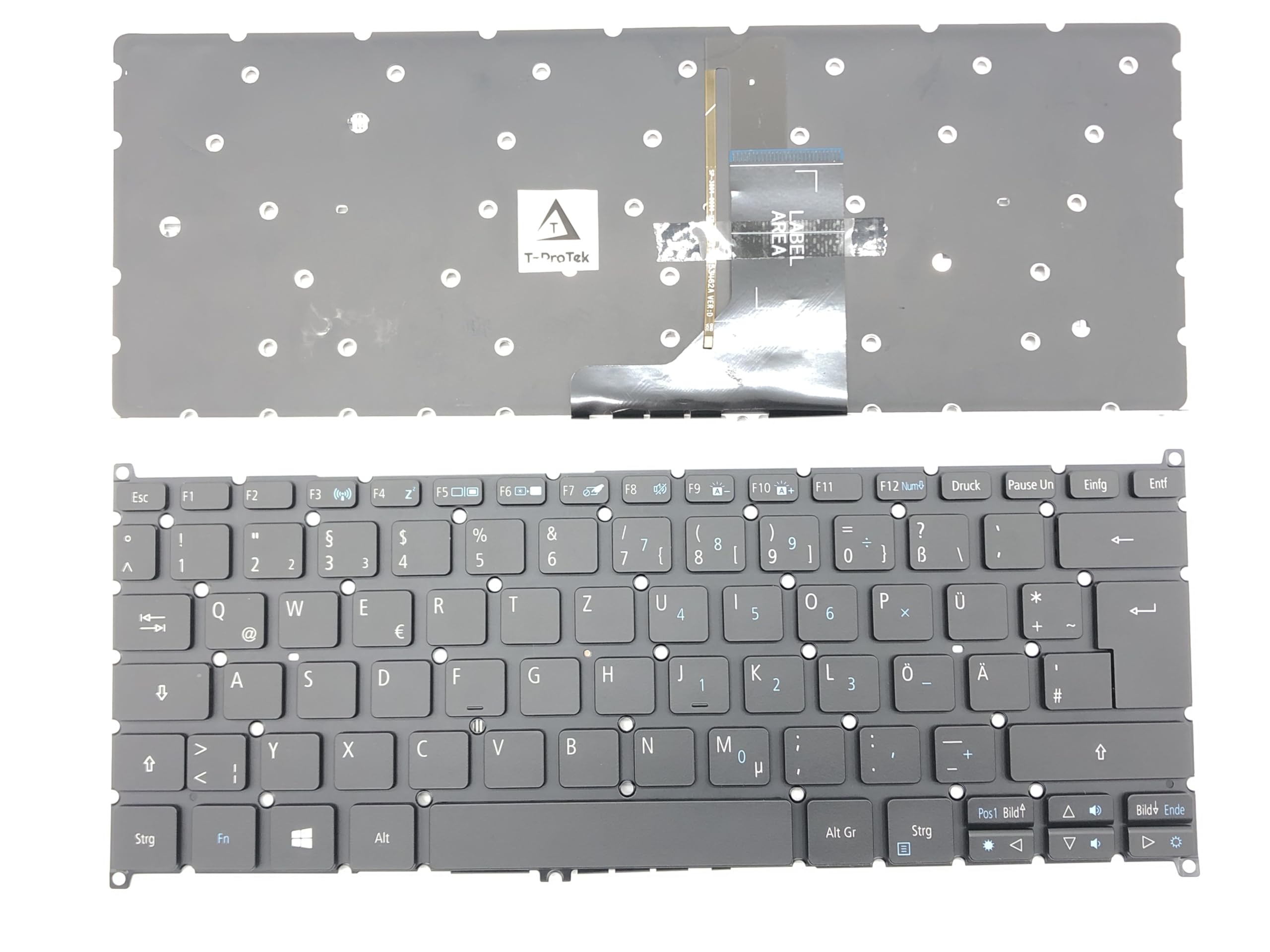 T-ProTek DEUTSCHE - Tastatur Keyboard Schwarz kompatibel für HP ZBook
