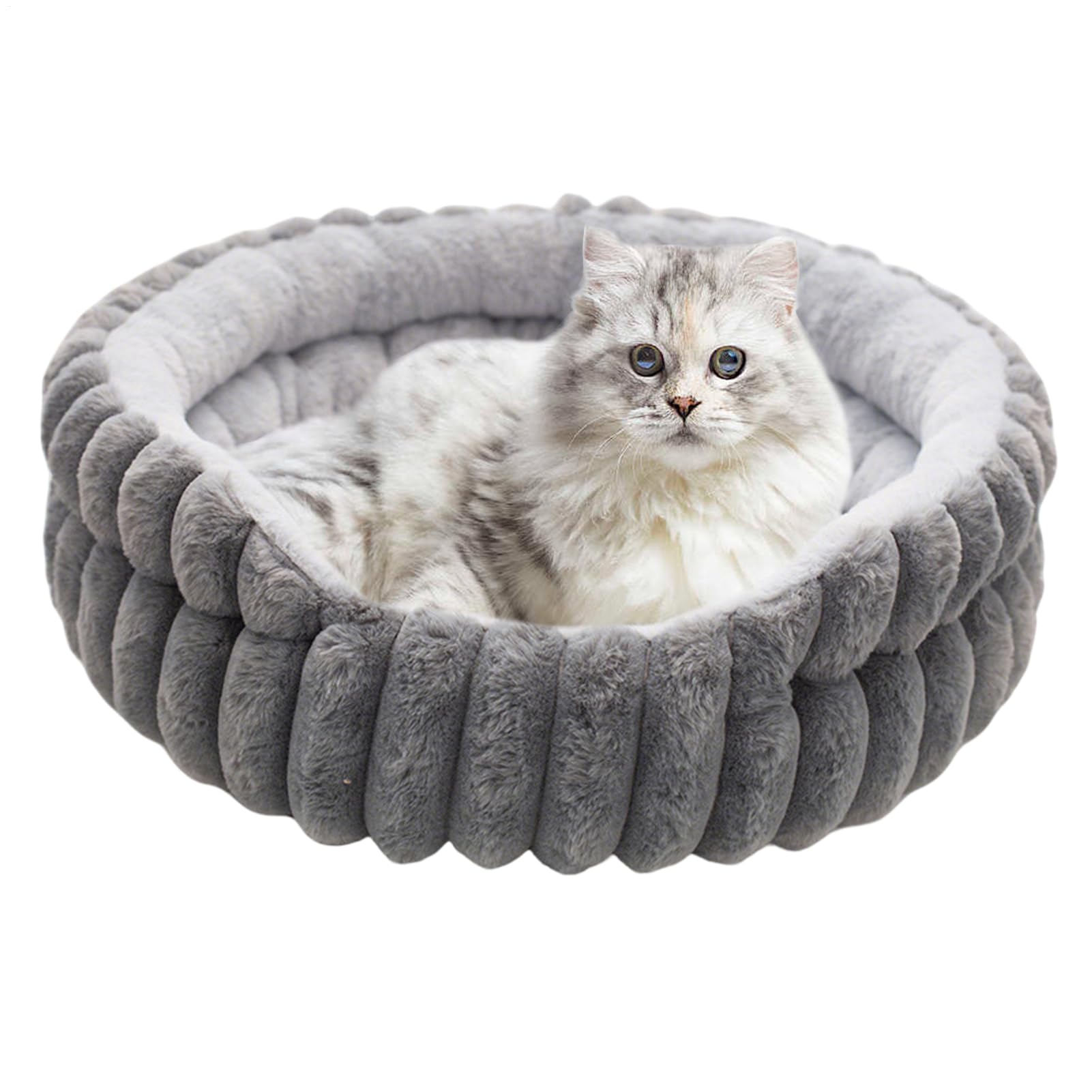 Katzenbett | Katzenstreu für Katzen im Innenbereich – Daunenjacke, rund, warm, maschinenwaschbar, für Katzen, Welpen, Schlaf, Reisen, Winter