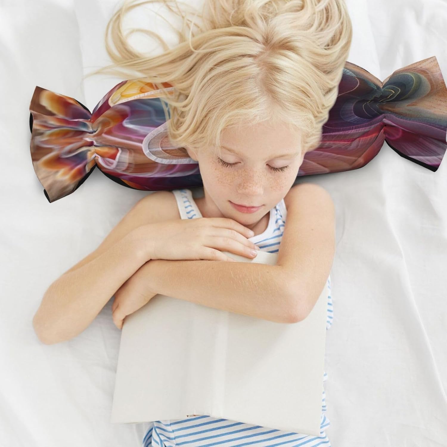 A circuitous Wall. Cylindrical Pillow-Premium Bed Pillows, Side Sleeper Neck Support, Decorative Candy Design, Soft and Durable