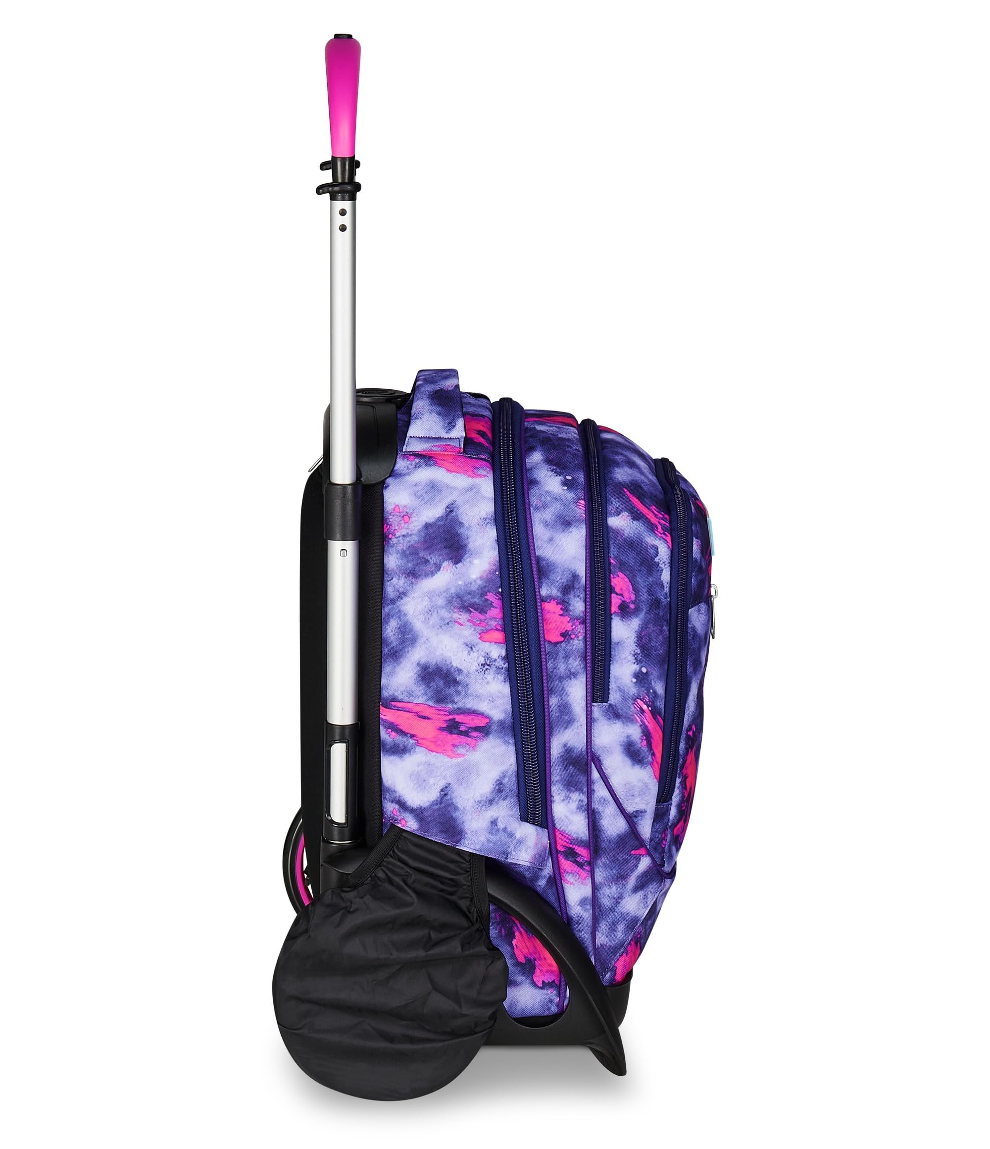 Seven Trolley Scuola Sganciabile Tyre, Viola, Zaino Con Carrello Sganciabile Da 40 L, Maxi Ruote e Crossover System, Maneggevole e Resistente, Scuola Elementare e Media, Zaino Bambina