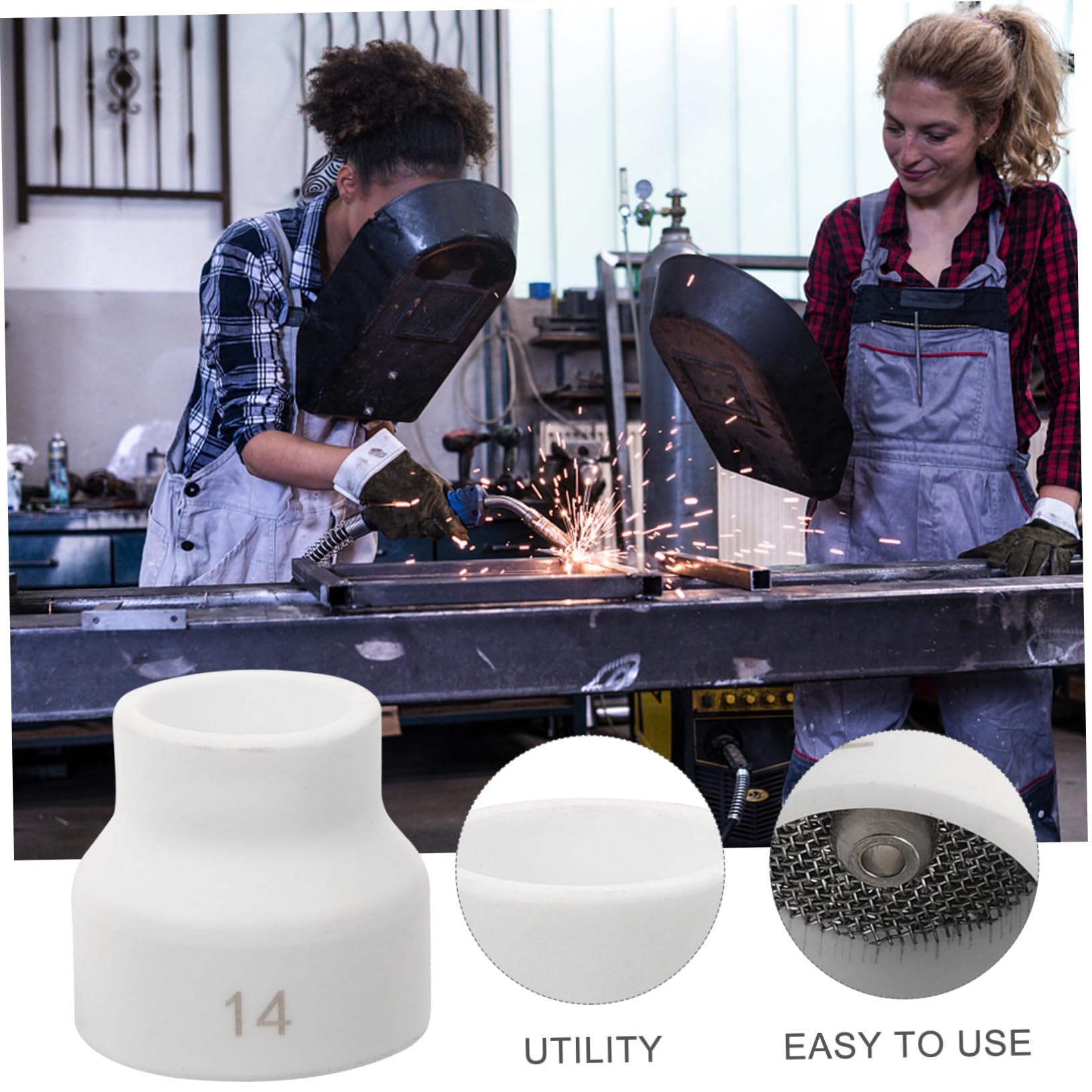 8piezas Taza De Repuesto Para Antorcha Tig Boquilla Cerámica De Oxido Para Compatible Soldadura De Alta Temperatura