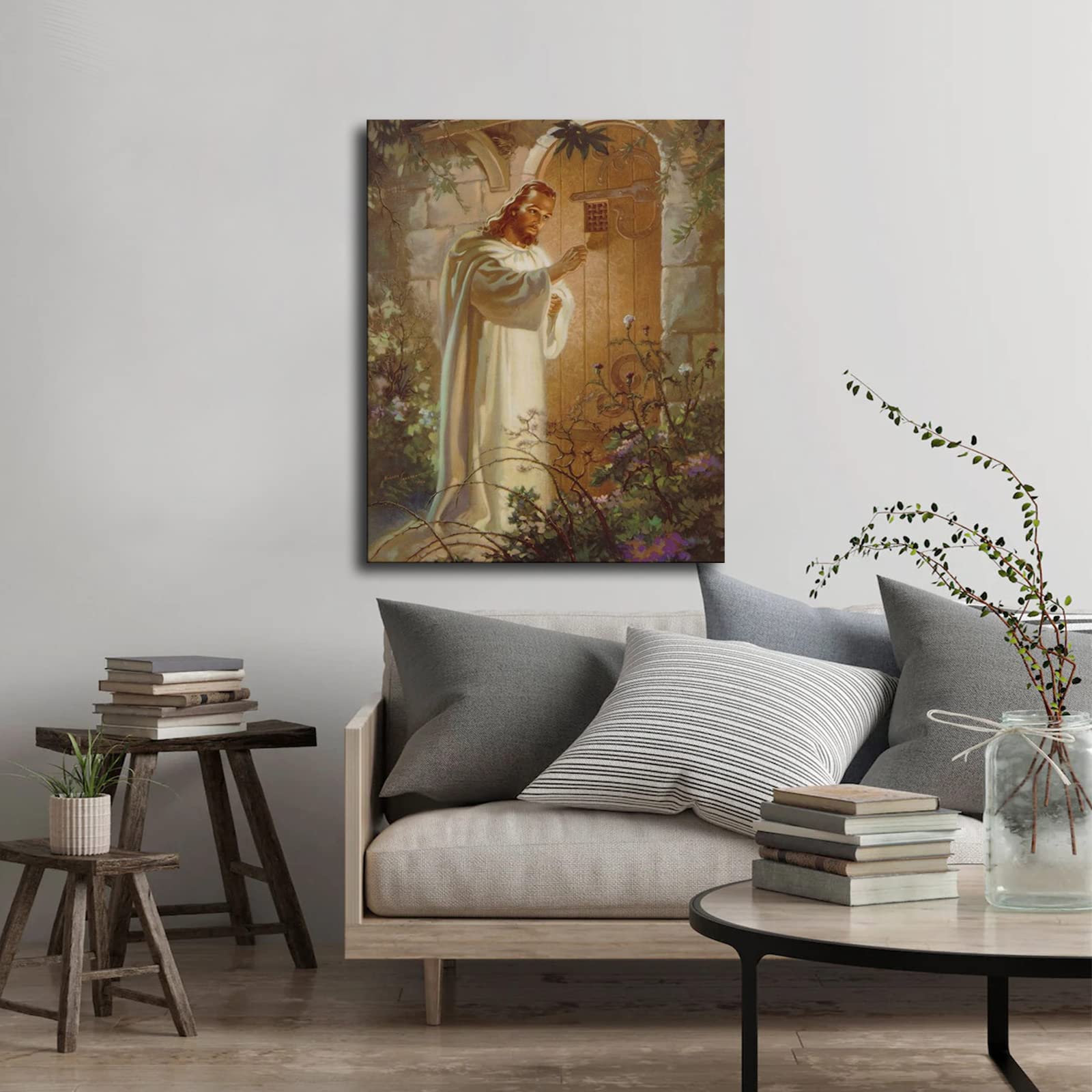 Amazon.com: Jesus is Knocking at The Door Painting Jesus Christ