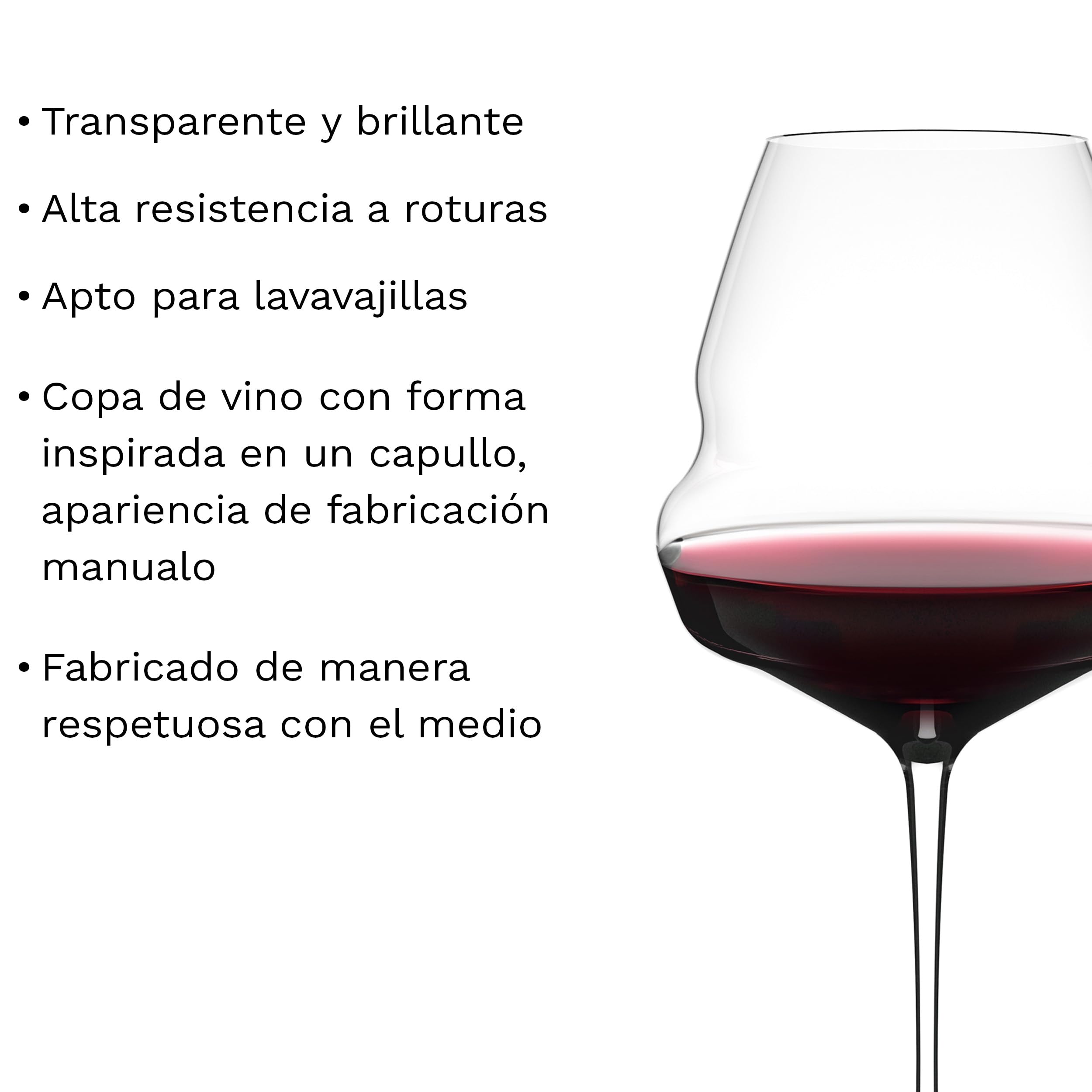 Stölzle Lausitz Copas de Vino Tinto Quatrophil Set de 6, 710 ml – Copas para Borgoña y Pinot Noir – Óptima Liberación de Aroma y Diseño Elegante – Resistentes a Lavavajillas