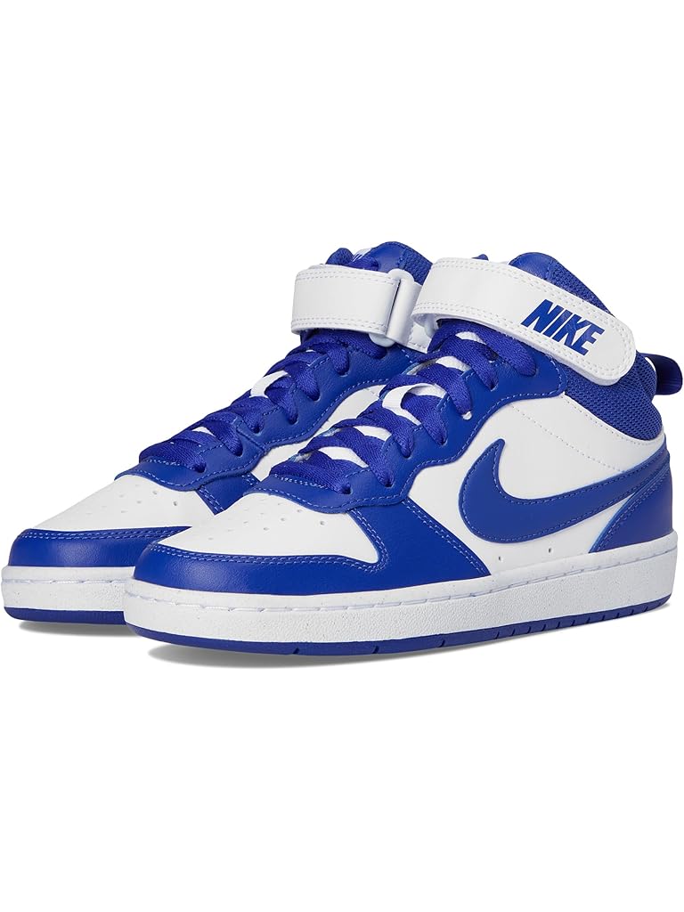 White Nike Court Borough Mid 2 (Big Kid)