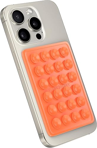 Miniatura 10 de StickyGrippy Sillicon - Soporte adhesivo para teléfono con ventosa, accesorio para teléfono para iPhone y Android, manos libres, espejo de ducha,