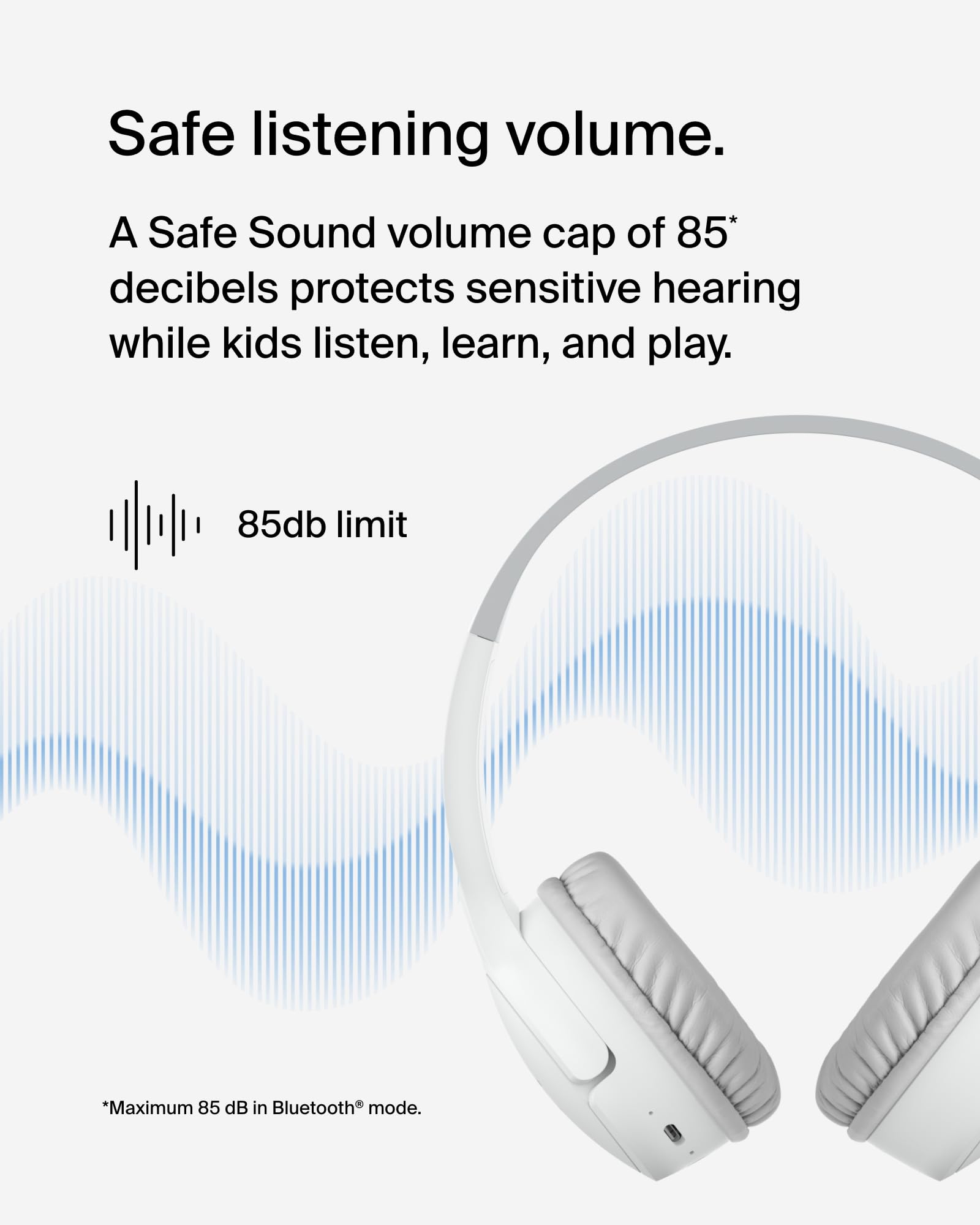 Belkin SoundForm Mini Kids Wireless Headphones with Built-In Microphone, 30H of Playback Time, & Fun Stickers - Image 2