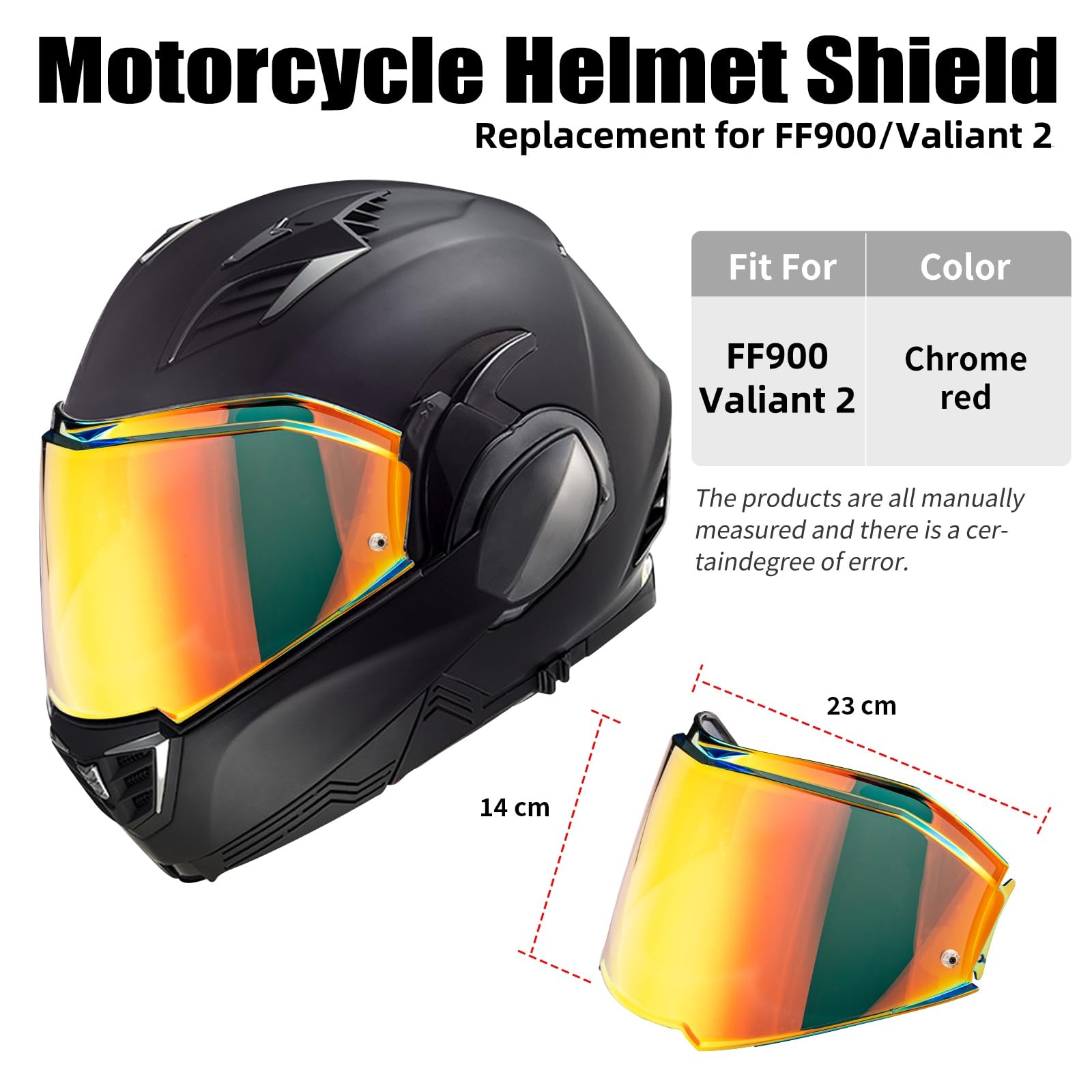 VCOROS Helmvisier für FF900 Valiant II Motorradhelm Visier