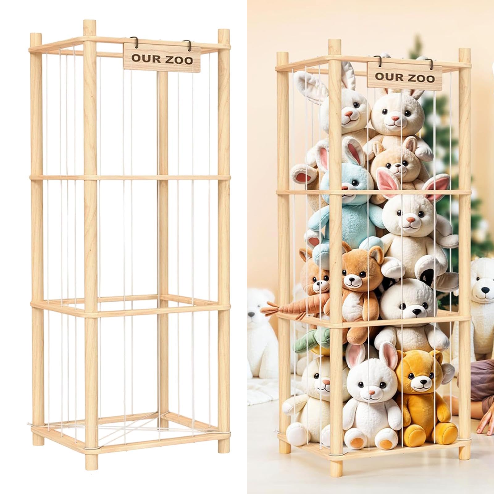 Caja De Almacenaje Peluches Madera