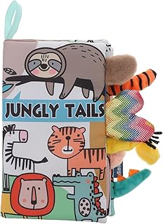 Totority Livro De Pano De Cauda Livro De Desenvolvimento Sensorial Montessori Ensino Prop Brinquedo Animal Brinquedos Para Crianças Meninos Livro De Pano De Iluminação Brinquedo De