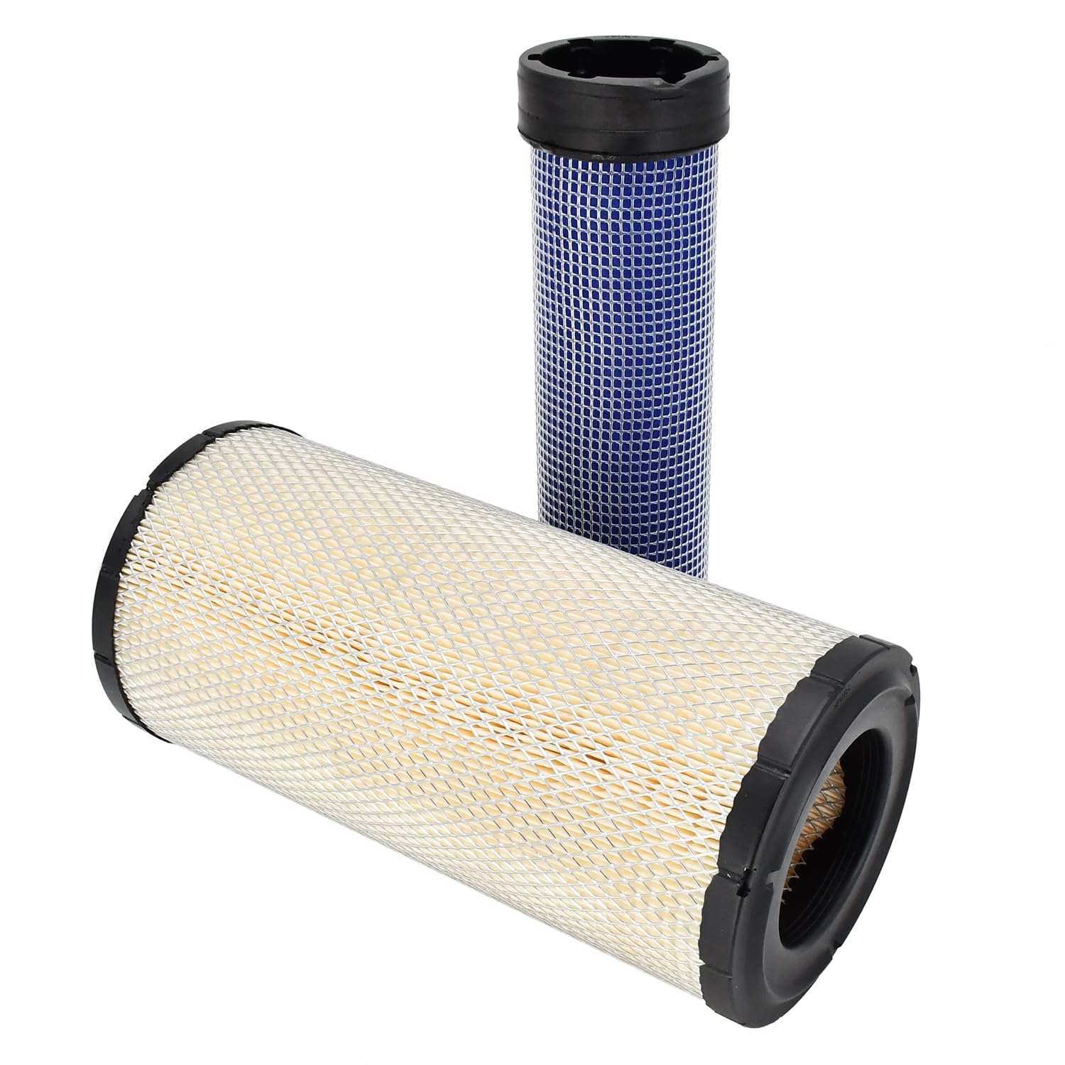 Juego de filtros de aire AF25557 AF25558 compatibles con retroexcavadora Caterpillar 416C 416D 420D 422 424B compatible con tractores Massey Ferguson 5445 5450 5455 5460 6445 6455 6460 6460