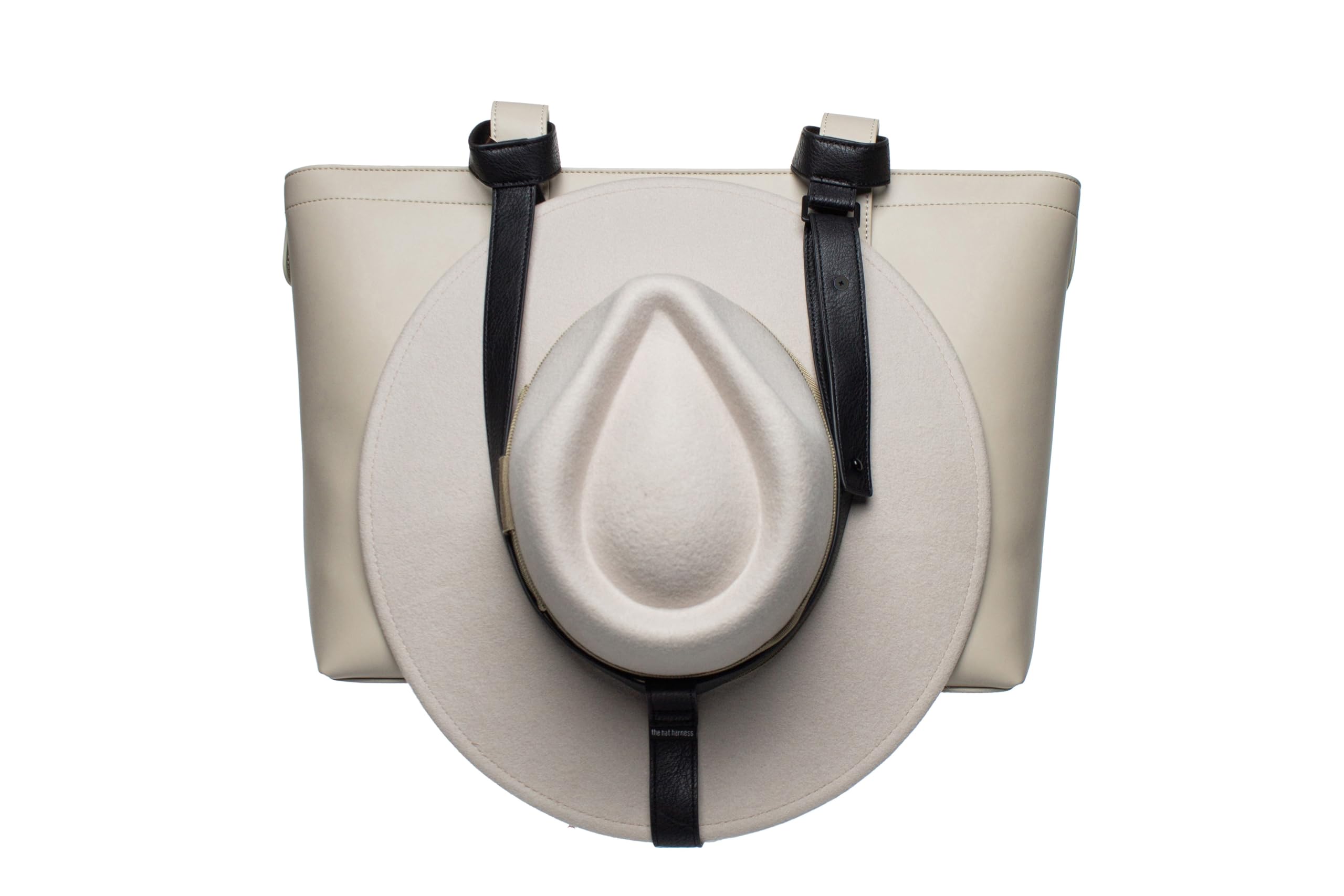 The Hat Harness Hat Holder for Travel- Stylish Durable Travel Accessory for Purses, Totes, Bags, Backpacks, Luggage & More | Fits Multiple Cowboy Hats