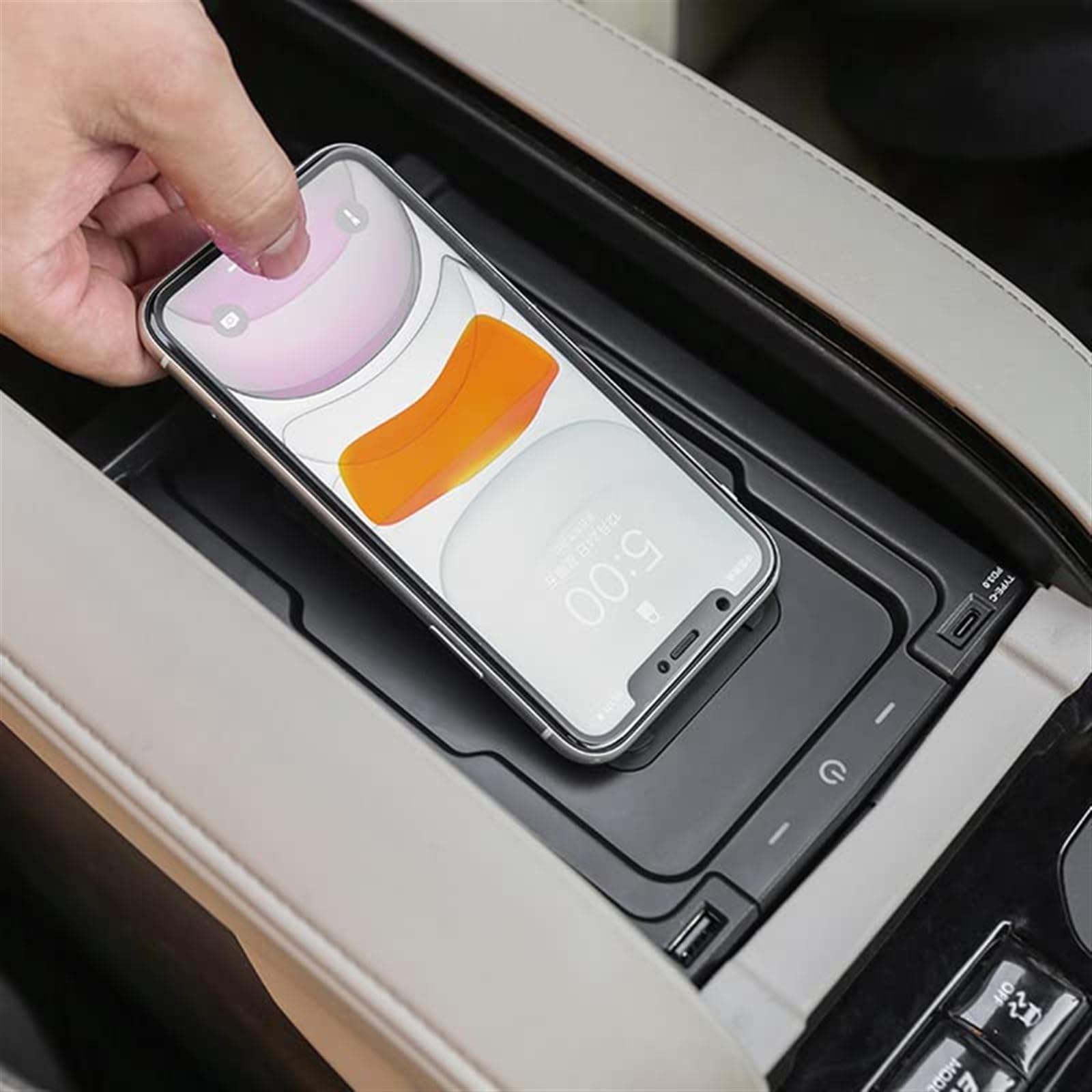 Ładowarka samochodowa 15 W, dla Toyota, Highlander 2022 wnętrze środkowego podłokietnika konwersja akcesoria telefon bezprzewodowy panel ładowania QI Bezprzewodowa ładowarka samochodowa