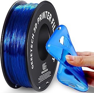 Geeetech 95A TPU Filament 1.75mm, Soft Flexible Consumables for 3D Printer, Dimensional Accuracy +/- 0.03 mm,1KG (2.2lbs) Spool,Blue
