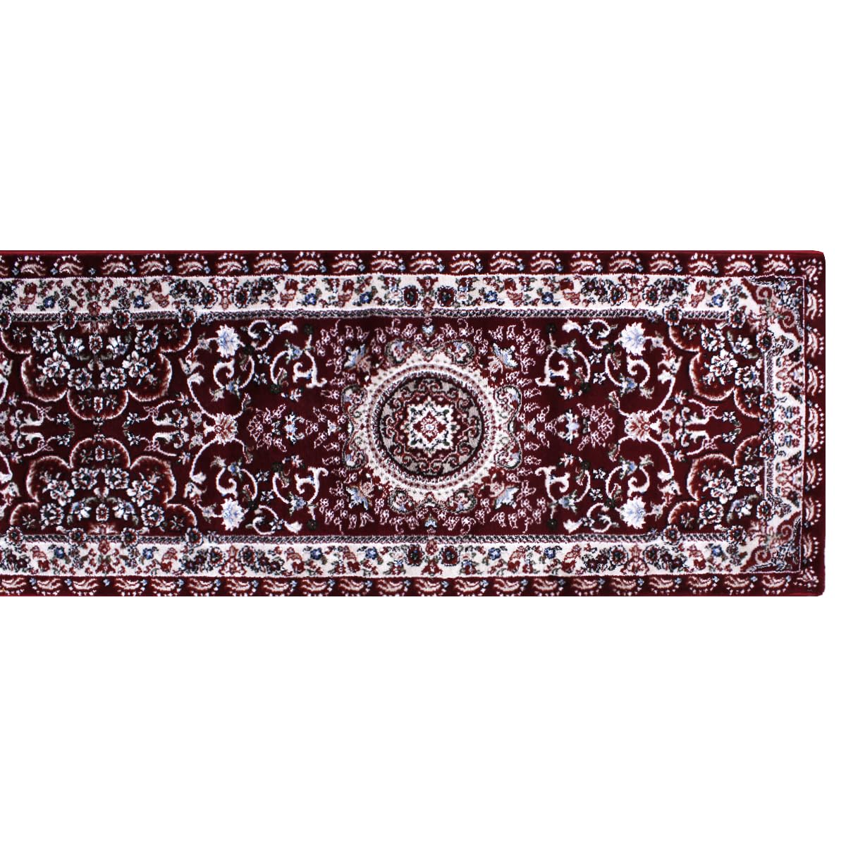 SaRani Tappeto Guida Passatoia Corsia Classico Orientale Pelo Corto Lungo per Corridoio, Ingresso, Scala (Bordeaux, 290x70 cm)