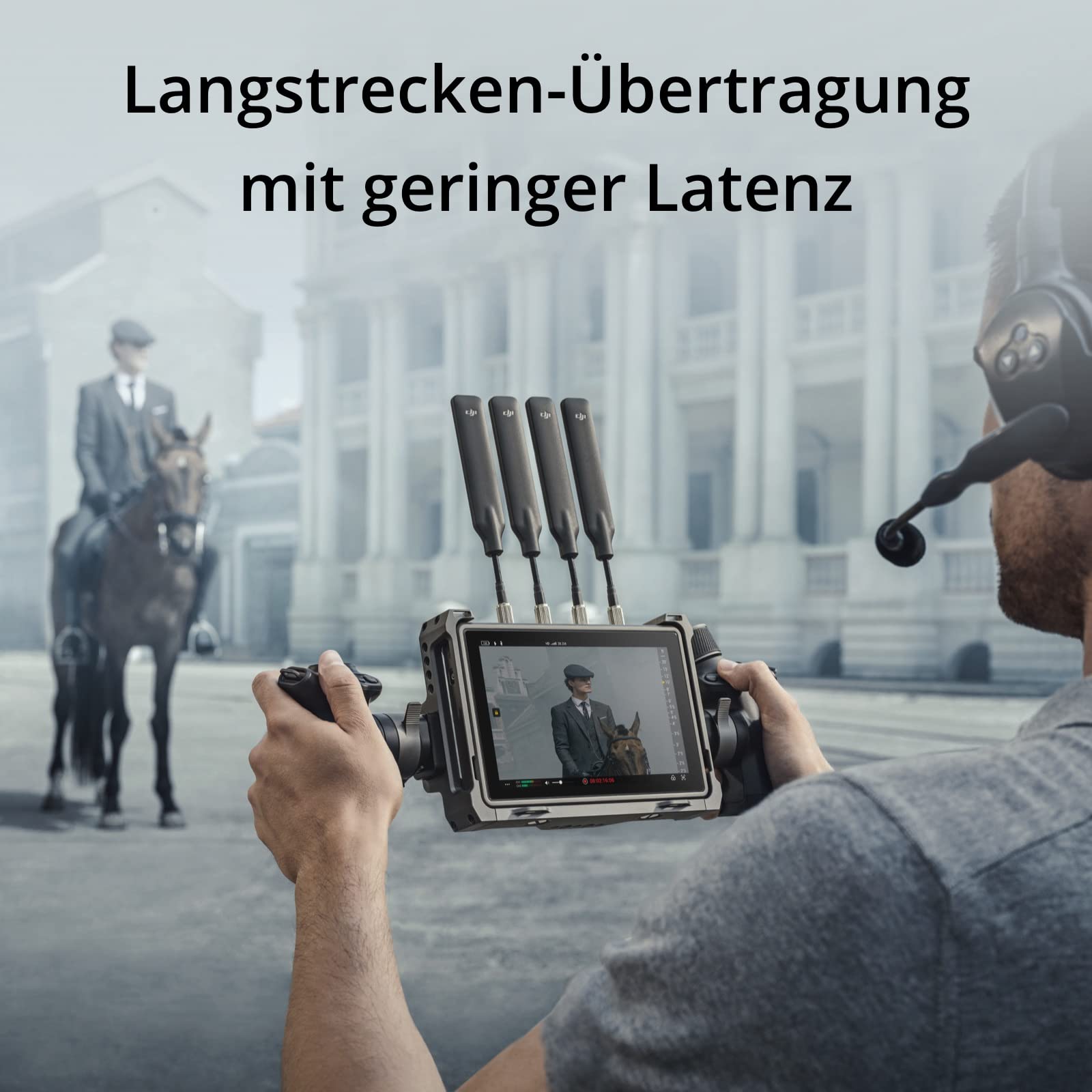 DJI Transmission (Combo mit sehr hellem Monitor), 6.096 m 1080p/60fps-Übertragung, Sender und sehr heller Monitor, integrierter Funkempfänger, Gimbal-/Fokus-/Kamerasteuerung, unabhängige Aufnahme