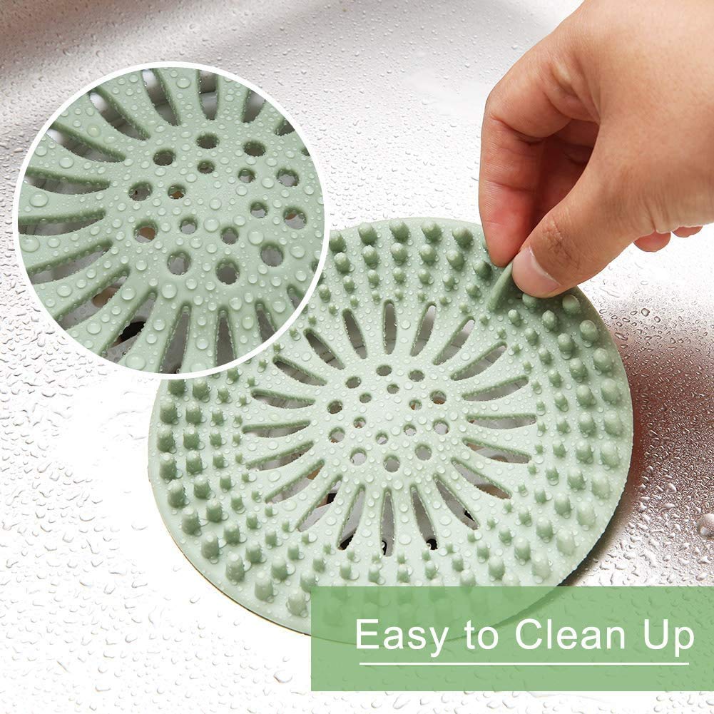 HKD Hair Catcher for Bathroom Drain Durable Silicone Hair Stopper Shower Drain Cover for Bathroom and Clean Suit for Bathroom Drainage Cover and Kitchen Sink Cover 3 Pcs Set 4