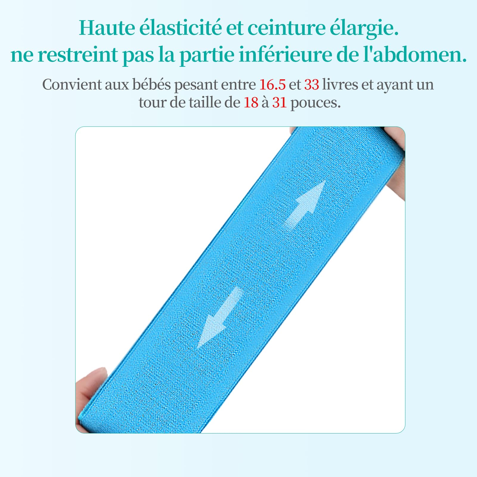 ENLUNTRA Hernie ombilicale,ceinture bébé,bande de ventre infantile,liant abdominal,pour hernie soutien truss enfants nombril,nombril bande nouveau-né,bébé fournitures,réglable,emballage (Bleu，S)
