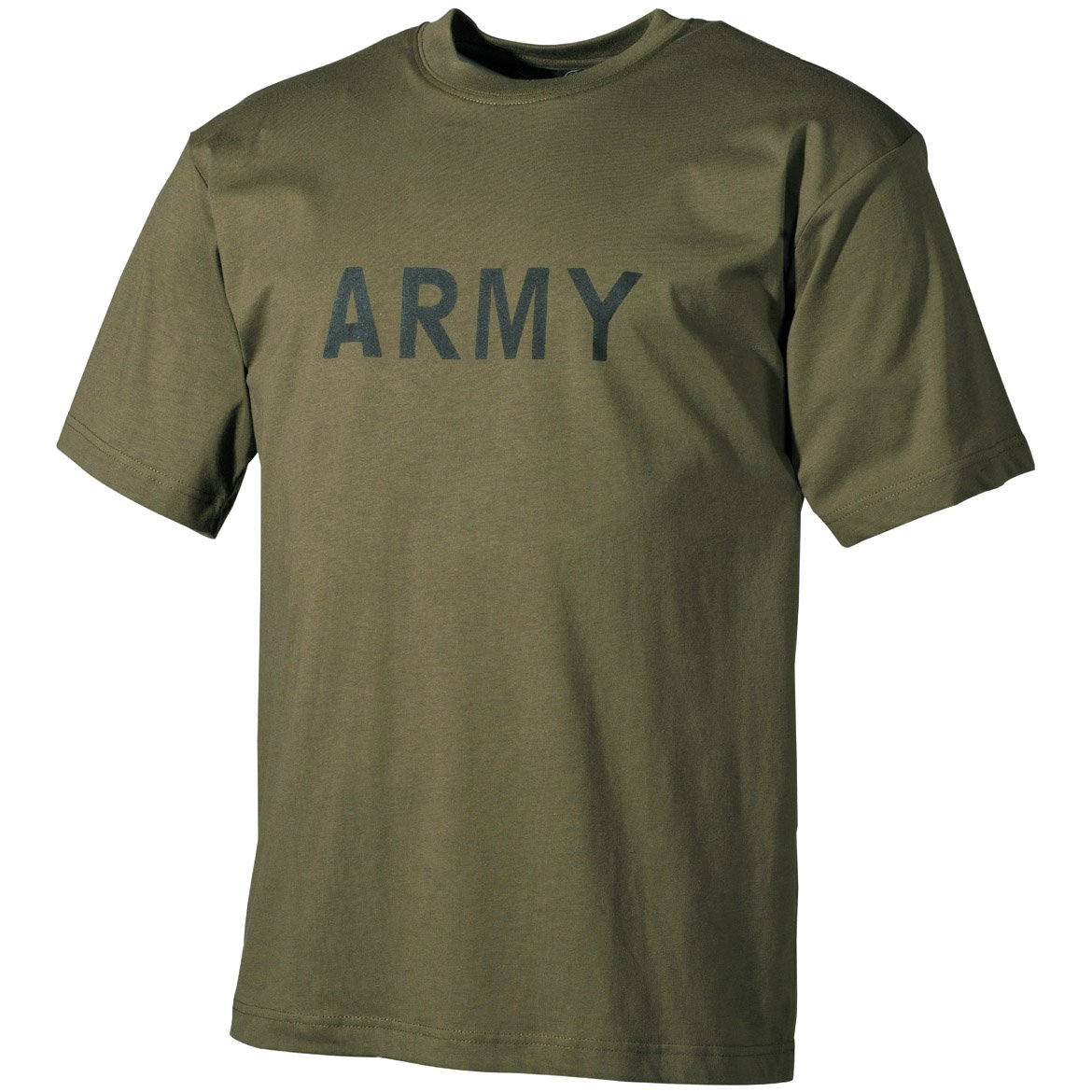MFH Men's T-Shirt Olive with Army Print Size XXL