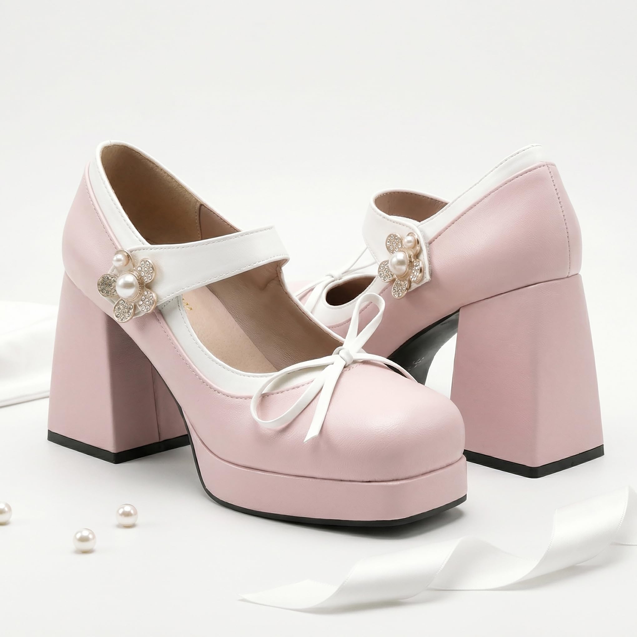 Bviennic Decollete Donna Tacco Largo Alto Numero 34-46