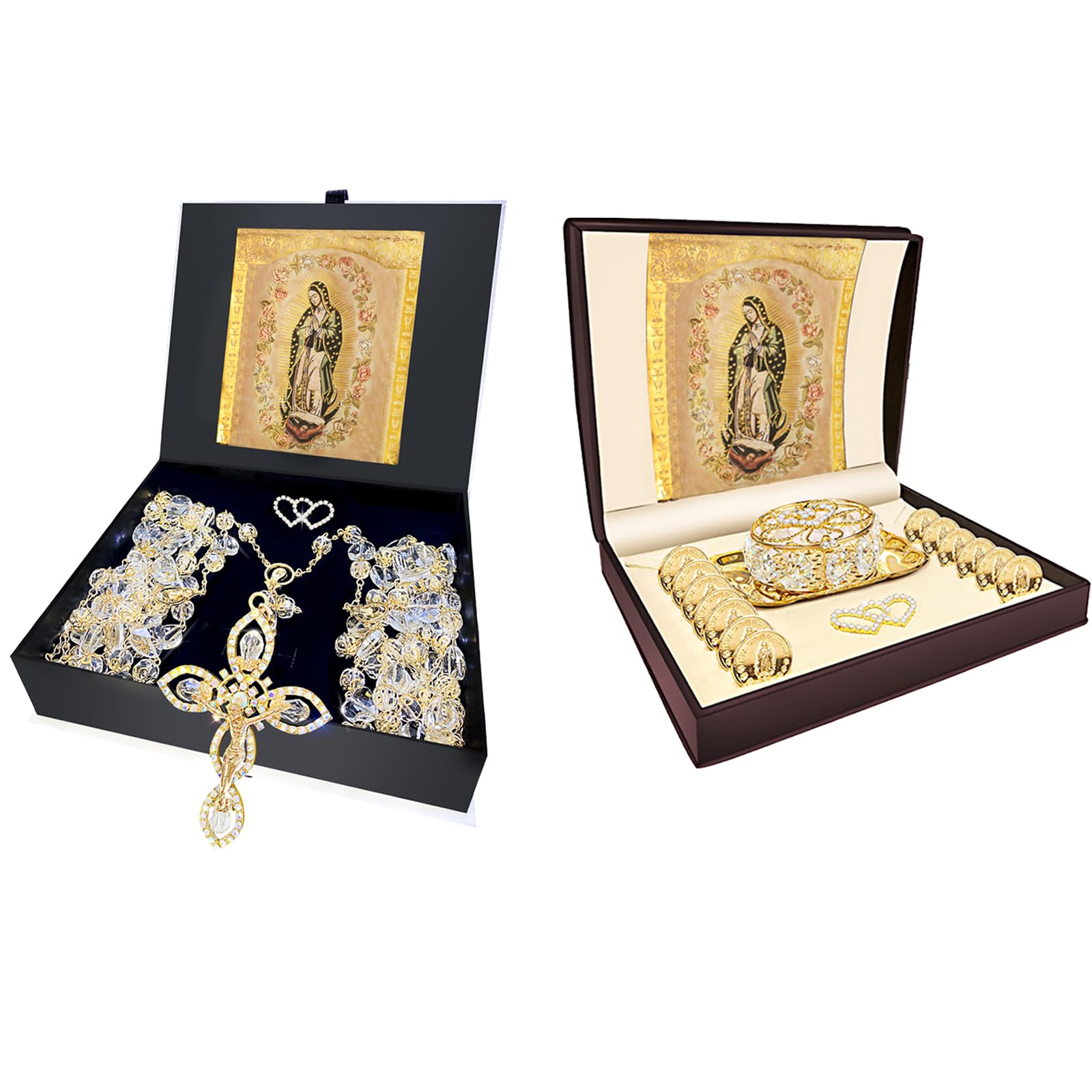 Premium Wedding Set: Lazo para Boda Católica and Arras para Boda Católica, Arras de Boda Cristiana with Wedding Lasso for Catholic Ceremony, Decoración de Boda, Wedding Coins, Regalos para Bodas