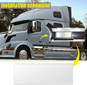 Chrome Stripe Trim Compatible with Volvo VNL 1997-2017 Replacement Front Step Side Panel