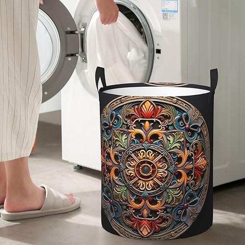 Miniatura 55 de Cesta de lavandería grande,Cesta de lavandería plegable con asas,Para ropa en el dormitorio familiar,Escala de sirena Escala de sirena1