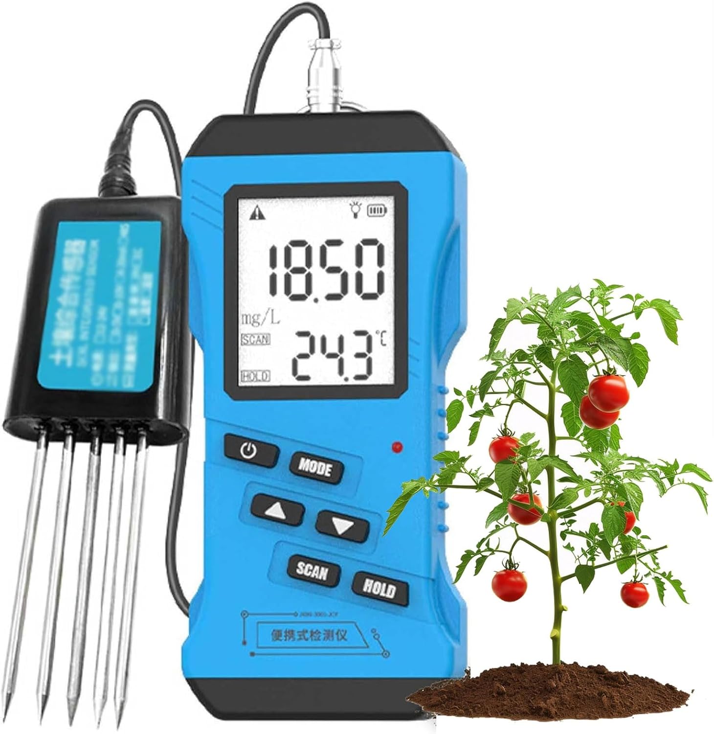 7 in 1 Rapid Soil Tester Ph Humidity, Moisture, Nutrient Conductivity, Phosphorus, Potassium N P K Tester, Soil Fertility Test, High Accuracy Digital Sensitive