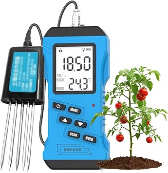 7 in 1 Rapid Soil Tester Ph Humidity, Moisture, Nutrient Conductivity, Phosphorus, Potassium N P K Tester, Soil Fertility Test, High Accuracy Digital Sensitive