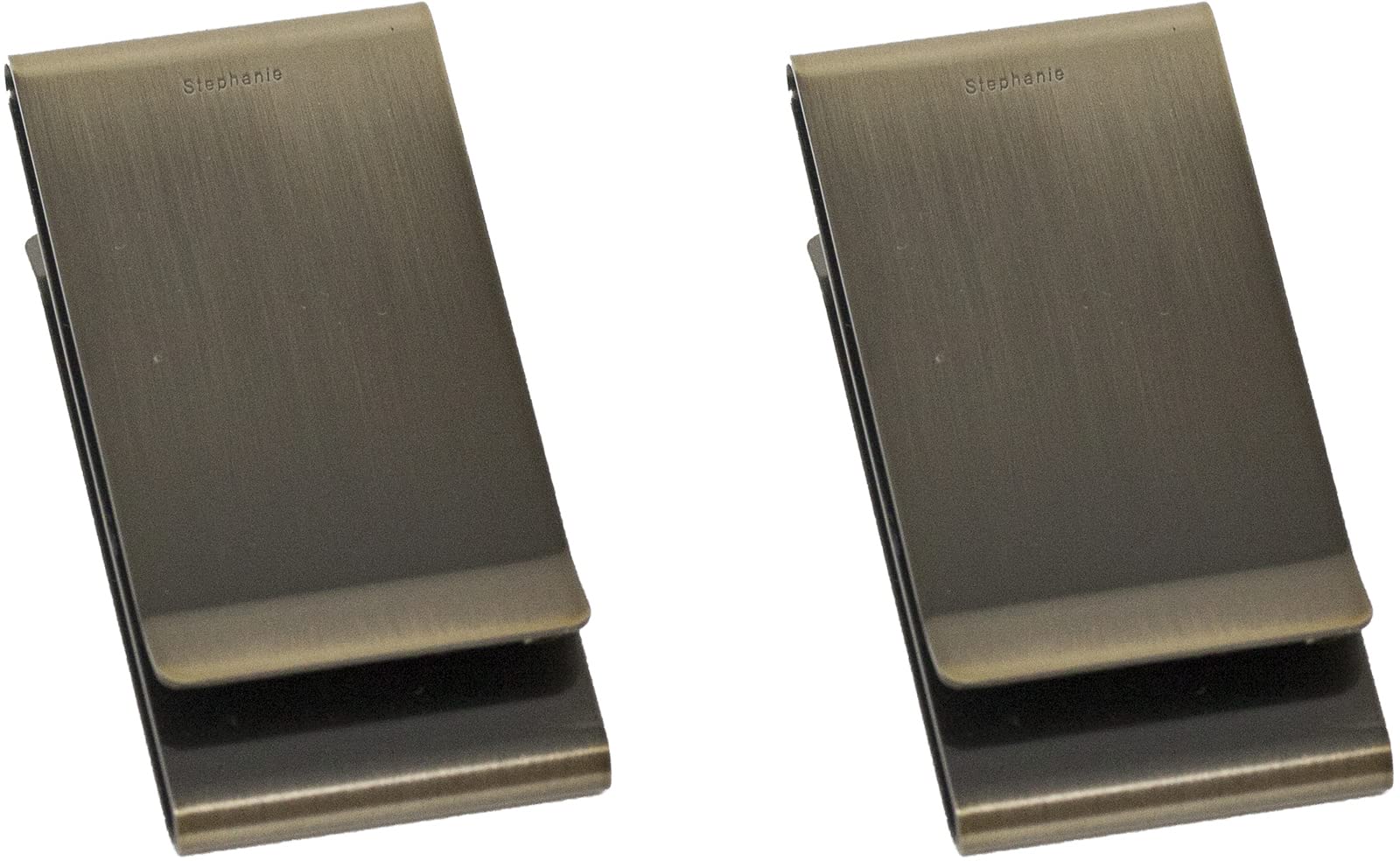 Stephanie ImportsStainless Steel Double-Sided Boxed Money Clip (Set of 2)