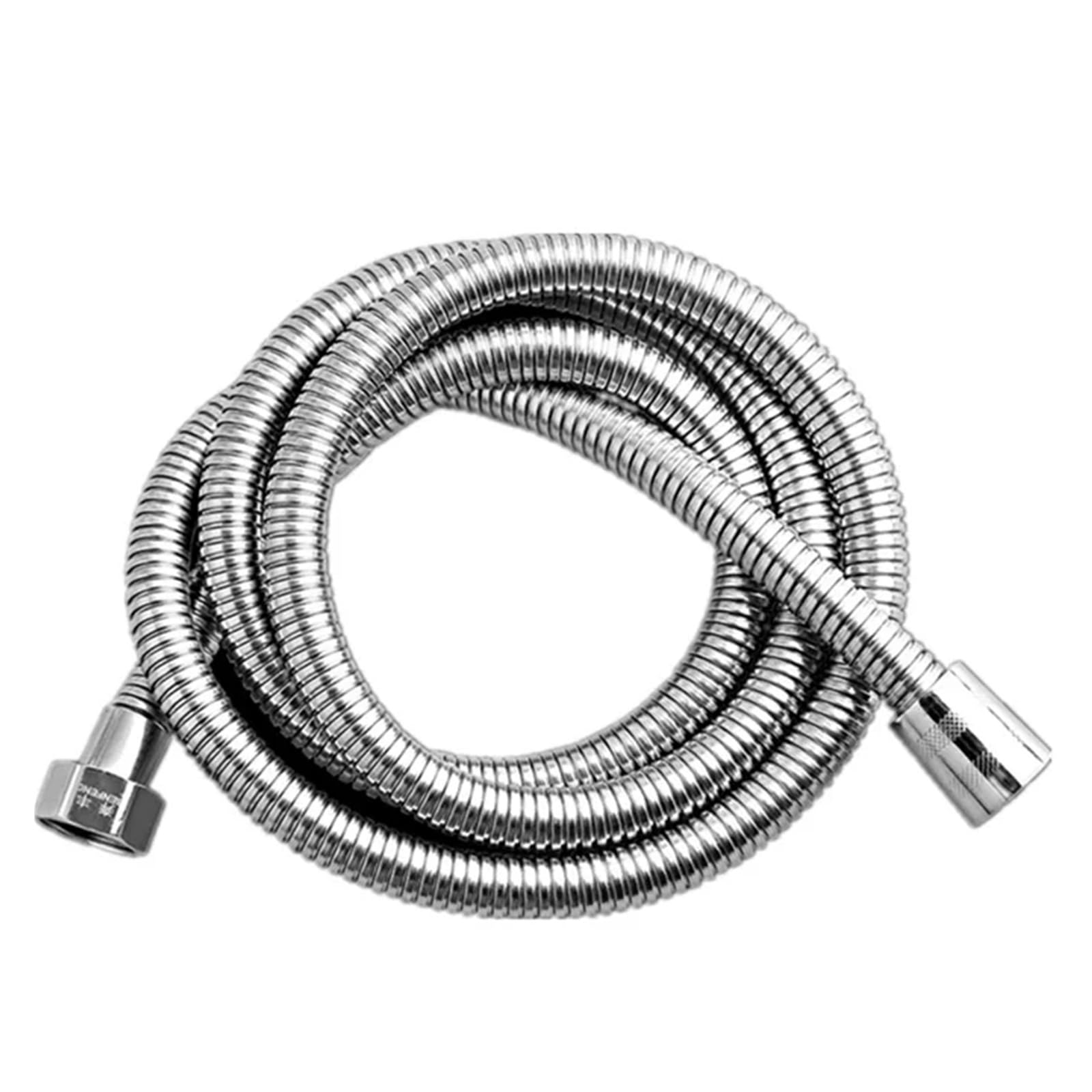 Edelstahl-Brauseschlauch 1/1,5/2/3/4/5/10 m Duschrohr mit universeller Passform Warmwasseranschluss Metallschlauch für Wasserenthärter und Duschkopf (150 cm)