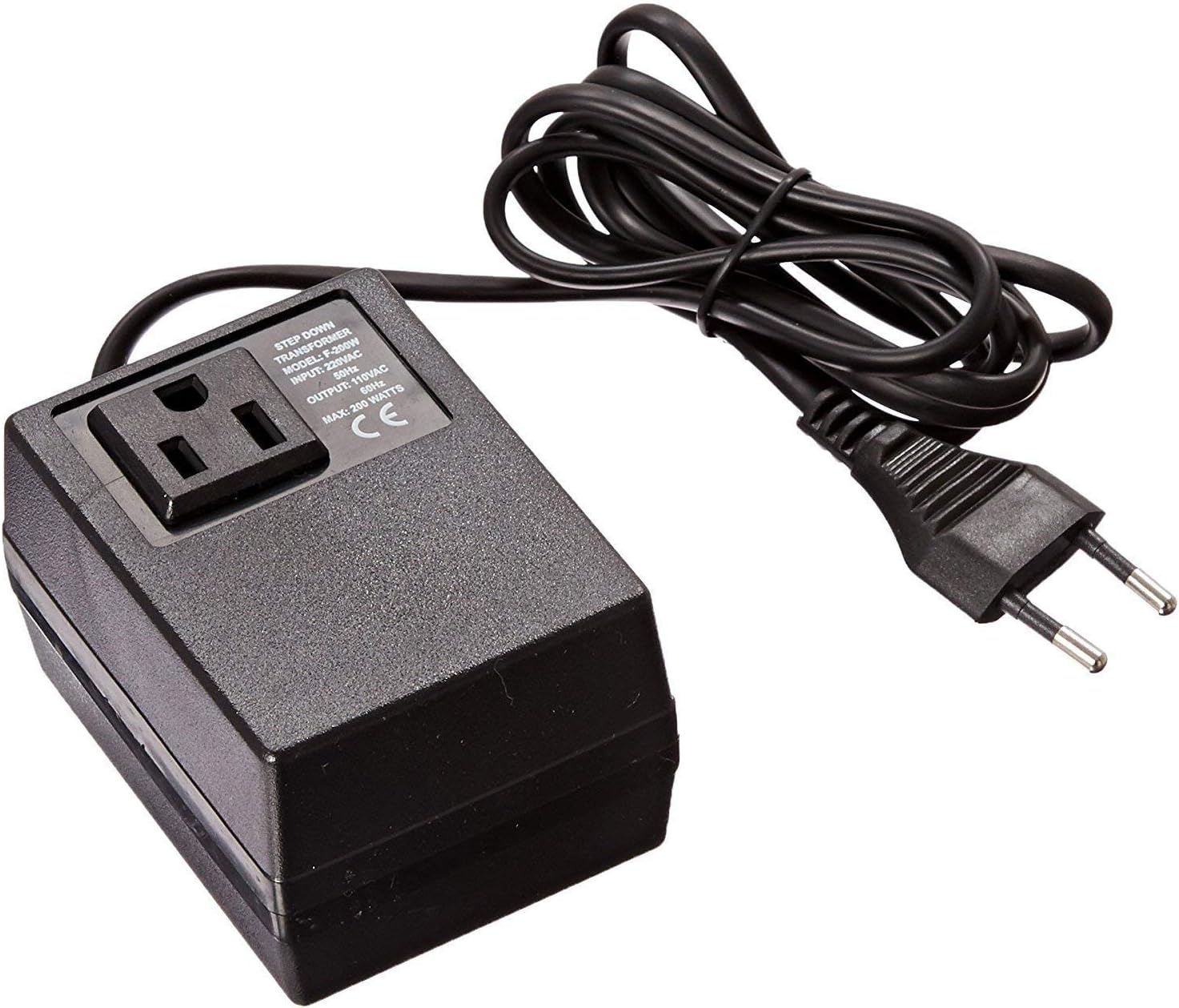 Seven Star 200 Watt 220/240V to 110/120V AC - Step Down Travel Converter