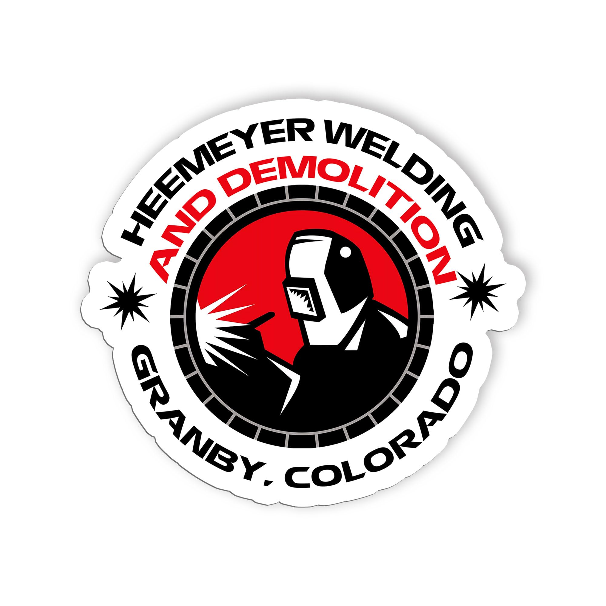 Heemeyer Welding and Demolition Stickers Patriotic Killdozer Sticker Stickers for Water Bottles, Skateboards and Notebooks, Car Truck, Laptop, Hardhat