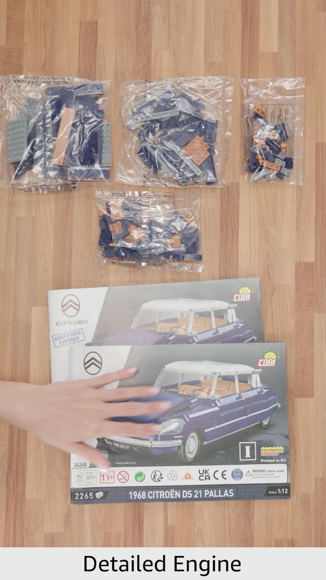 Amazon.com: COBI Cars 1:12 Scale 1968 Citroën DS 21 Pallas Vehicle