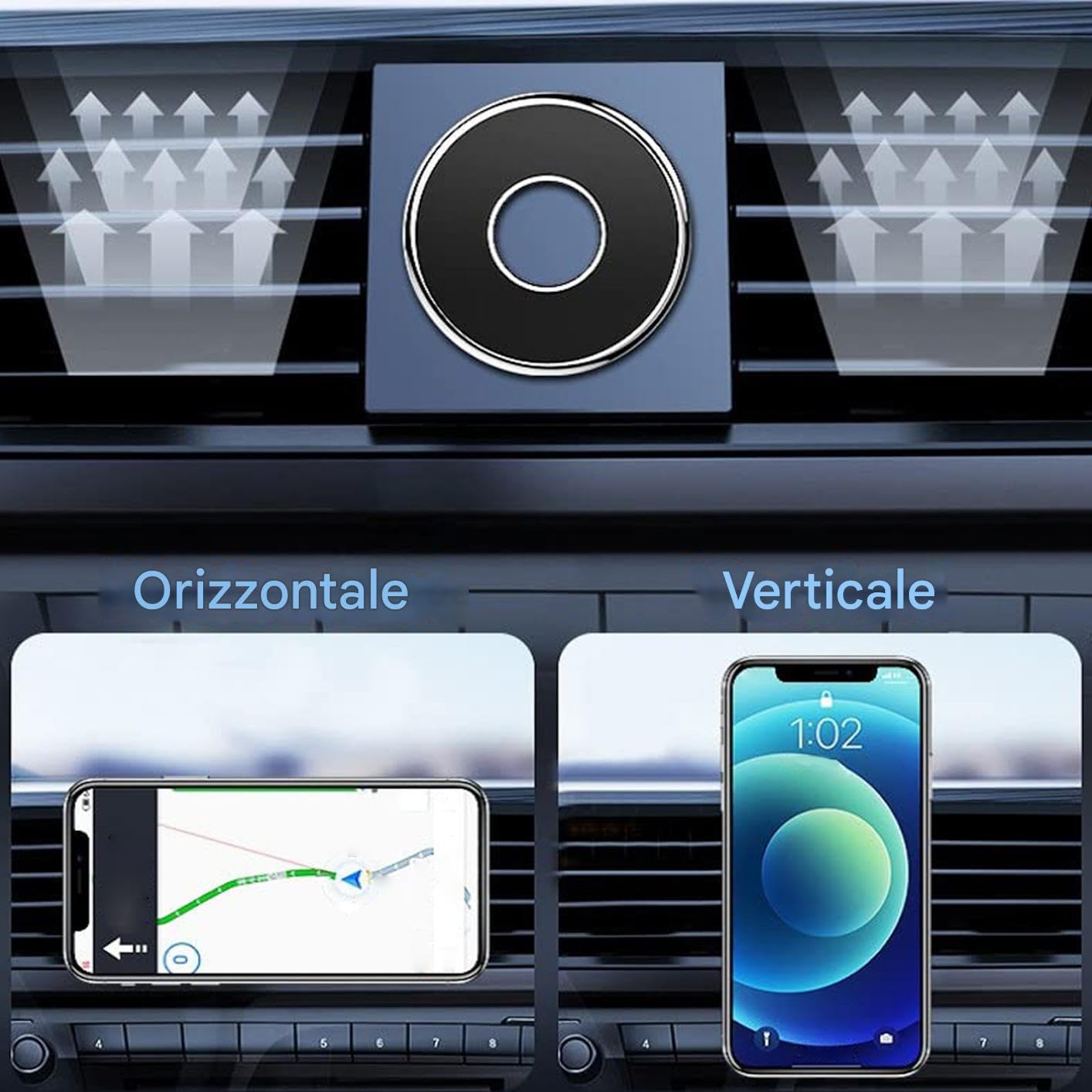 Generico Supporto per telefono magnetico per auto, Supporto per cellulare | Supporto per telefono da auto per supporto per telefono da cruscotto per bocchetta 'aria per acces