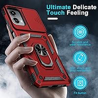 Vista 7 de Janmitta Compatible con Funda Moto G 5G 2024 con Cubierta Deslizante Integrada para Lente de Cámara + Protector de Pantalla + Soporte de Anillo