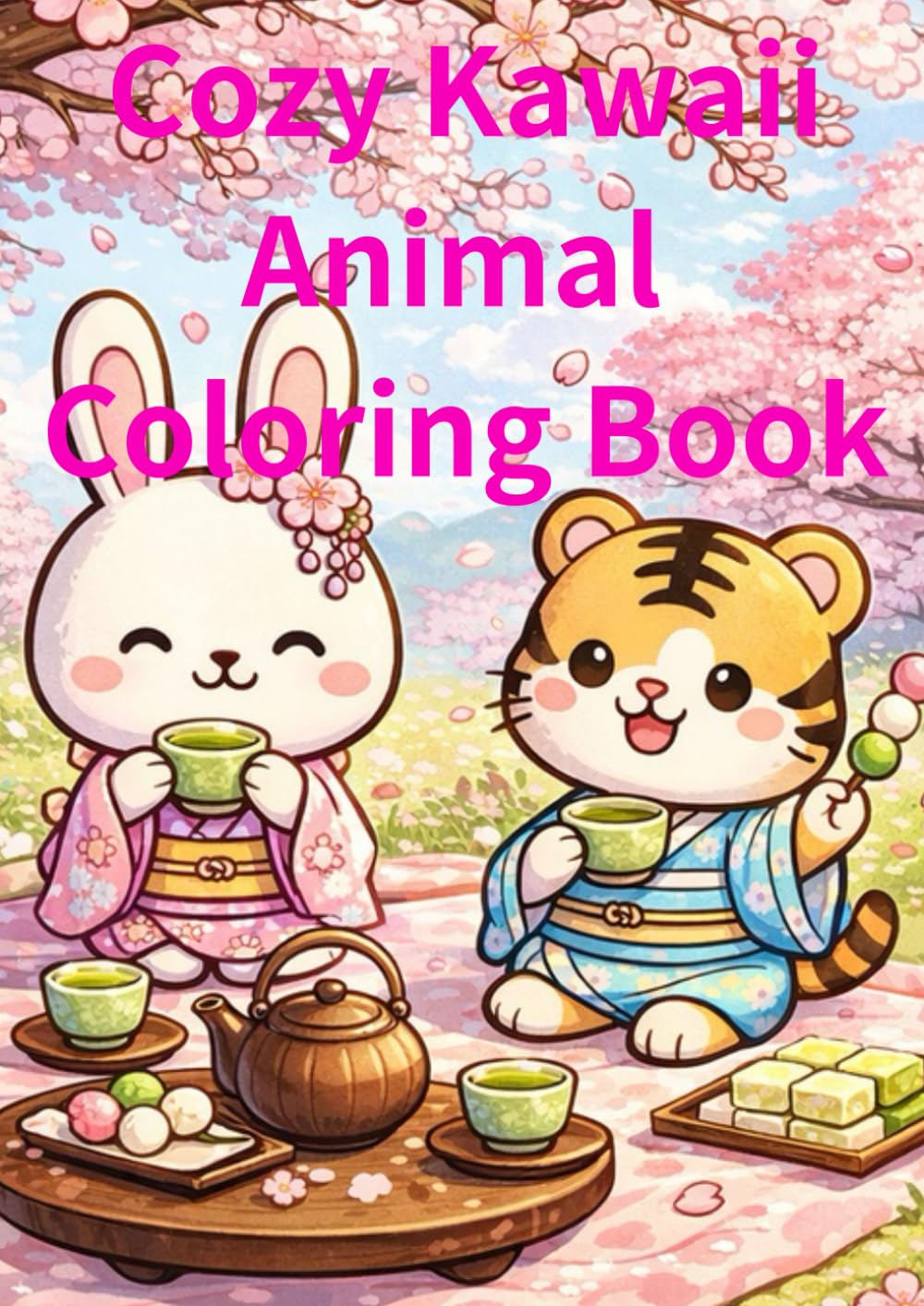Cozy Kawaii Animal Coloring Book: Coloring Book for Adults Cute Japanese Animals, Relaxing Coloring Pages for Stress Relief and Mindfulness