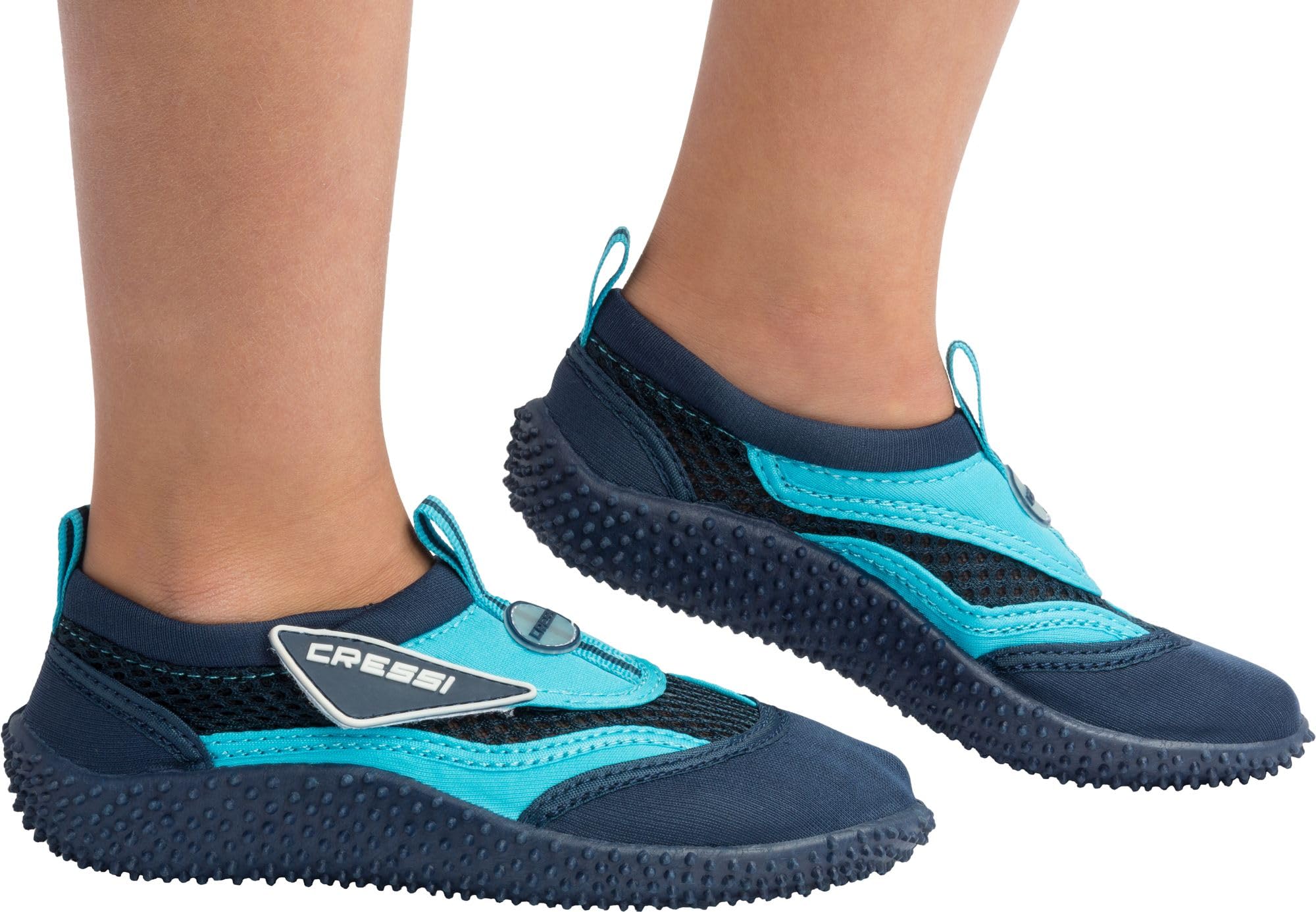 CRESSI Coral JR Chaussures de Plage et d’Eau pour Enfants Respirantes en Néoprène avec Semelle Antidérapante Protection contre Rochers Oursins Sable Chaud Idéales Piscine Mer et Bateau