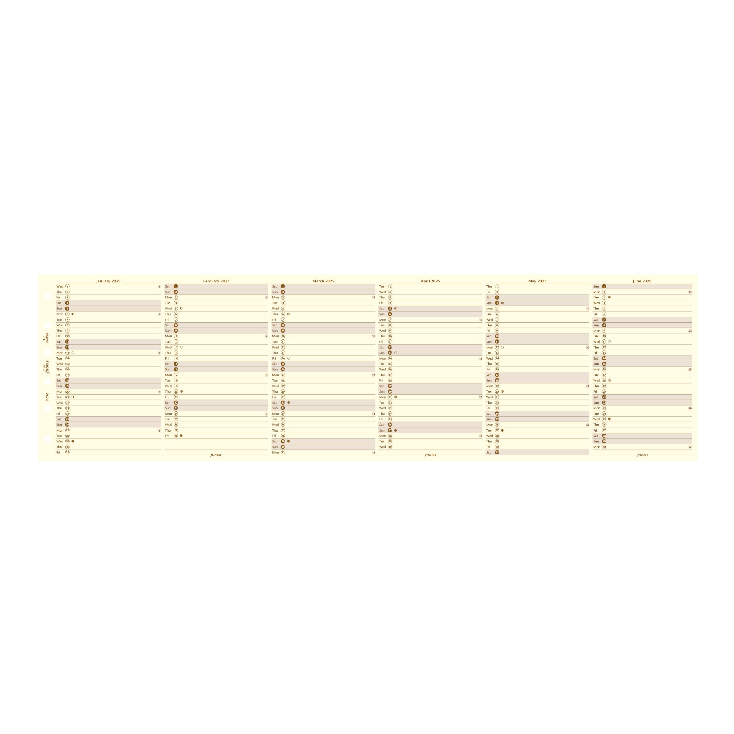 Filofax Personal Vertical Year Planner 2025 - View #2