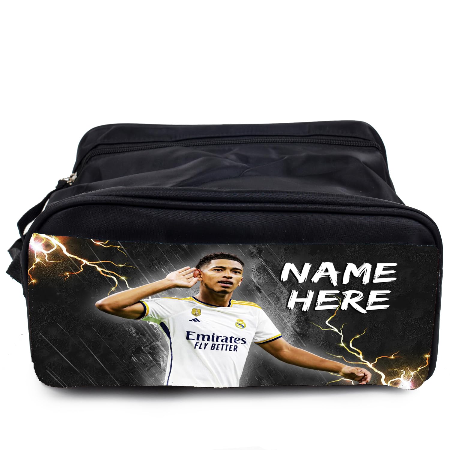 Personalised Bellingham Boot Bag Football Legend Madrid School PE Kit Footie Boots Bootbag Boys NLP45
